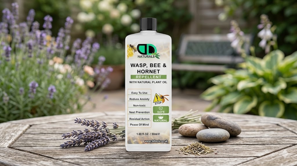 Wasp Bee & Hornet Repellent  100% Natural Plant Oil Defense in the UK