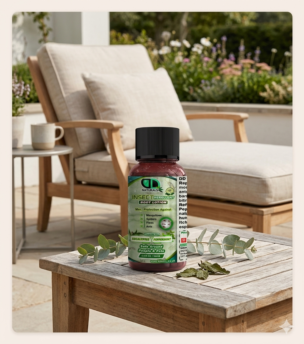 Natural Insect Repellent Body Lotion – Eucalyptus &amp; Peppermint for Daily Protection in the UK
