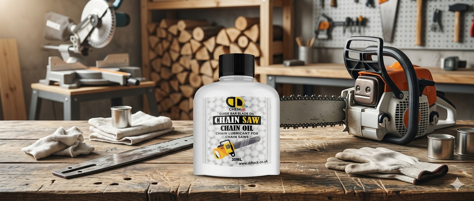 Chainsaw Chain Oil All-Weather, High-Viscosity Lubricant for Smooth &amp Long-Lasting Chainsaw Performance in the UK