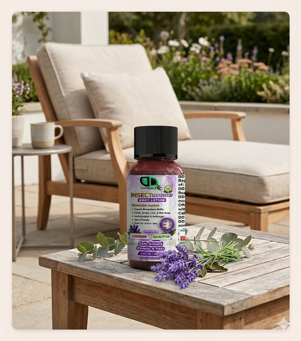 Lavender &amp; Eucalyptus Insect Repellent Body Lotion: Natural Protection for Everyday Use in the UK