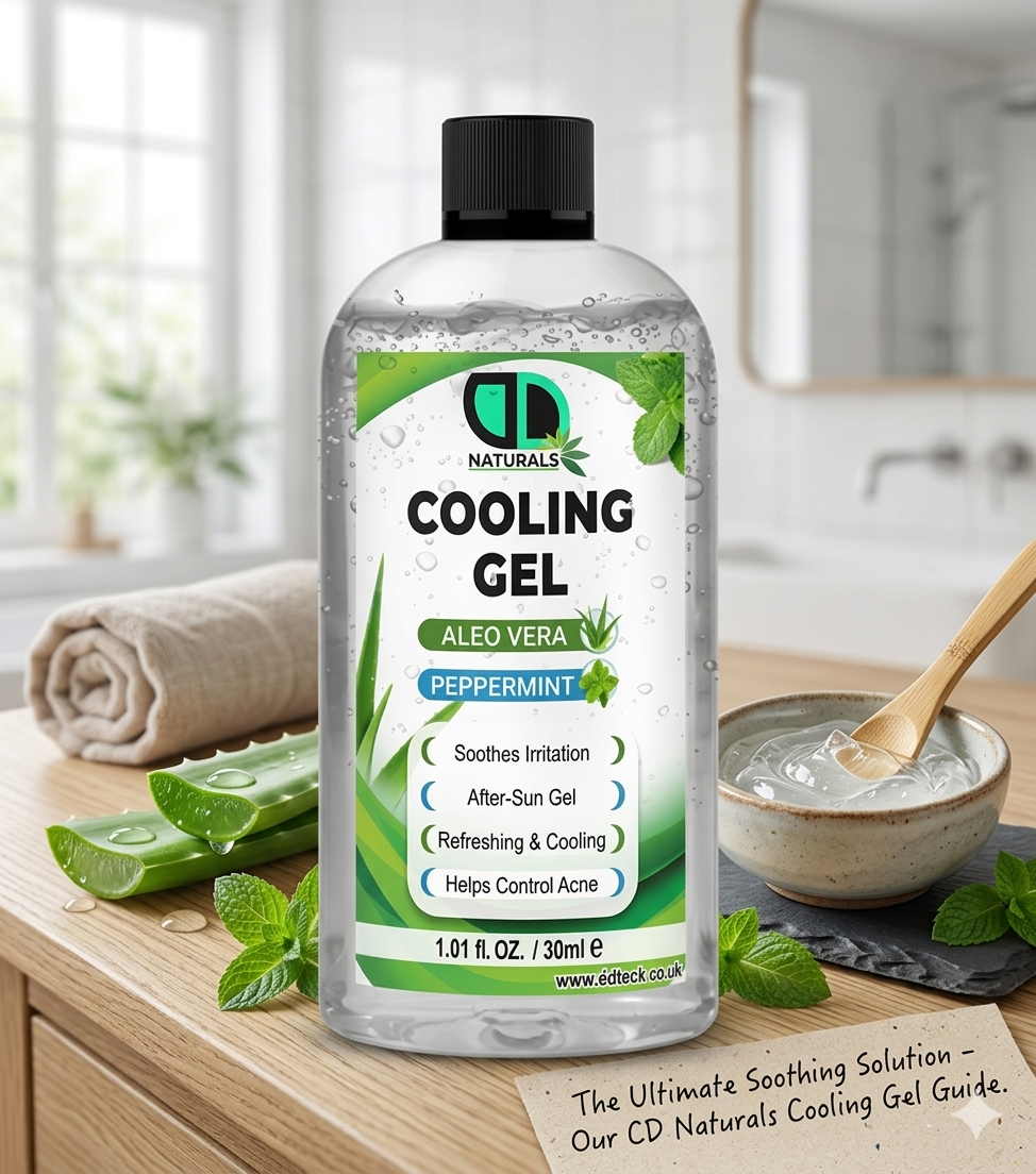 Natural Cooling Gel with Aloe Vera & Peppermint – After-Sun & Acne Care in the UK