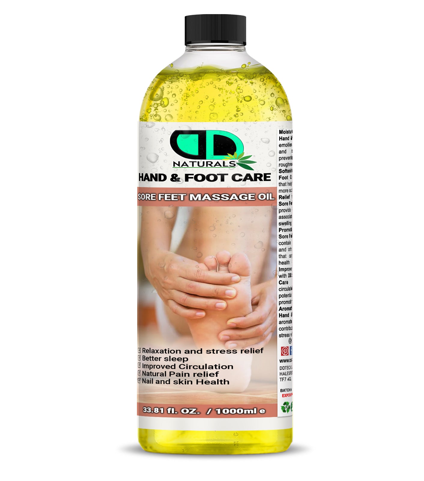 Hand & Foot Care – Sore Feet Massage Oil