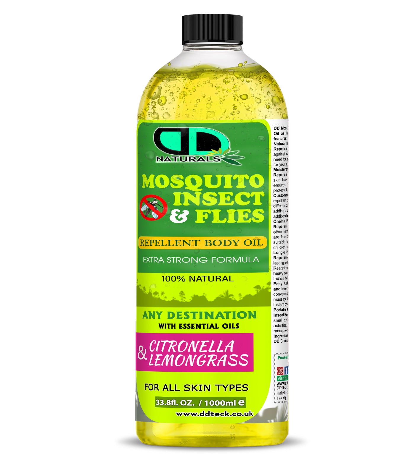 Insect Repellent with Lemongrass & Citronella | Natural, Skin-Friendly Protection from Mosquitoes & Biting Insects