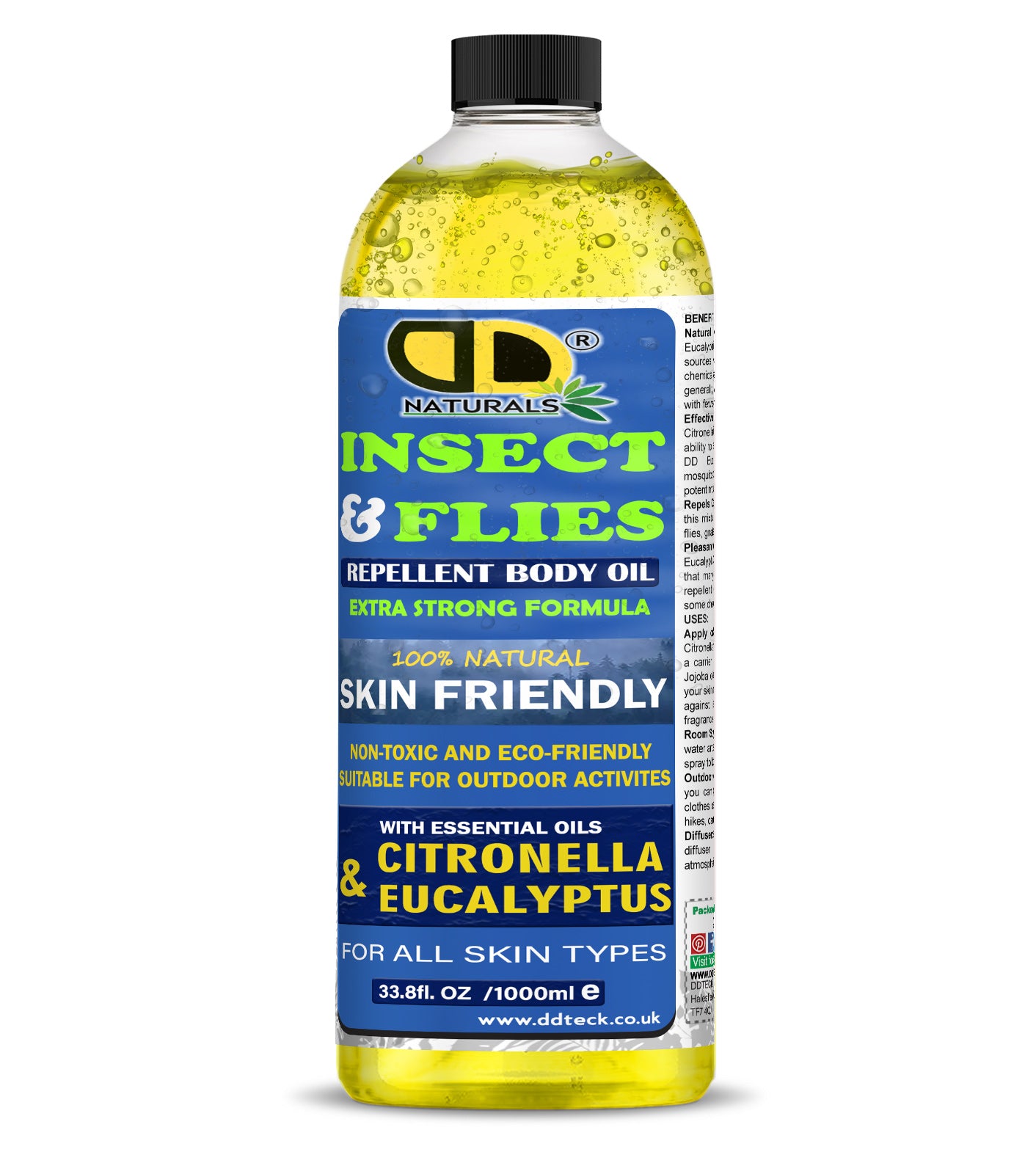 Insect Repellent with Citronella & Eucalyptus Essential Oil – Natural Mosquito & Insect Protection