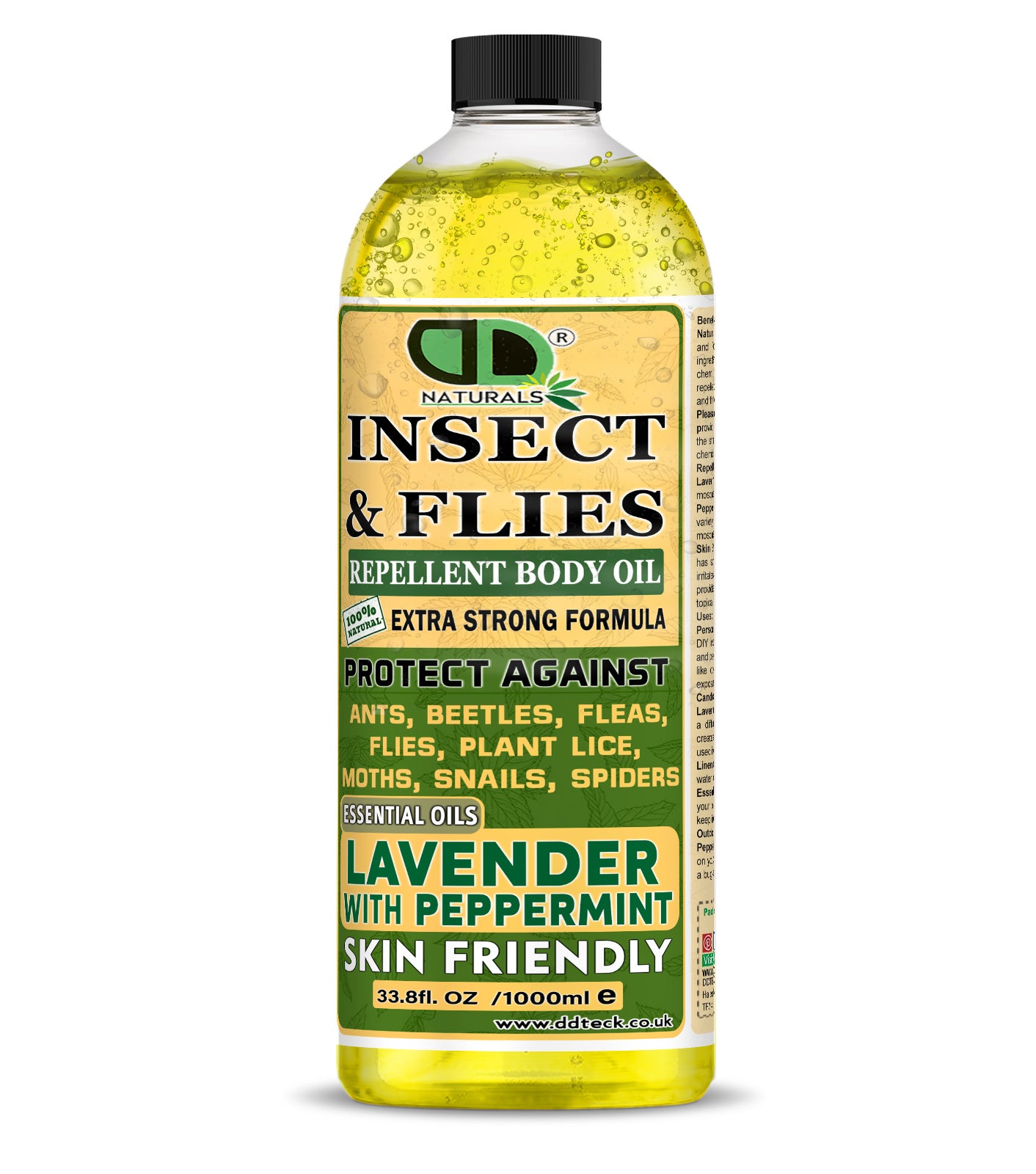 Natural Insect Repellent with Lavender & Peppermint Essential Oils | Chemical-Free Mosquito & Bug Protection