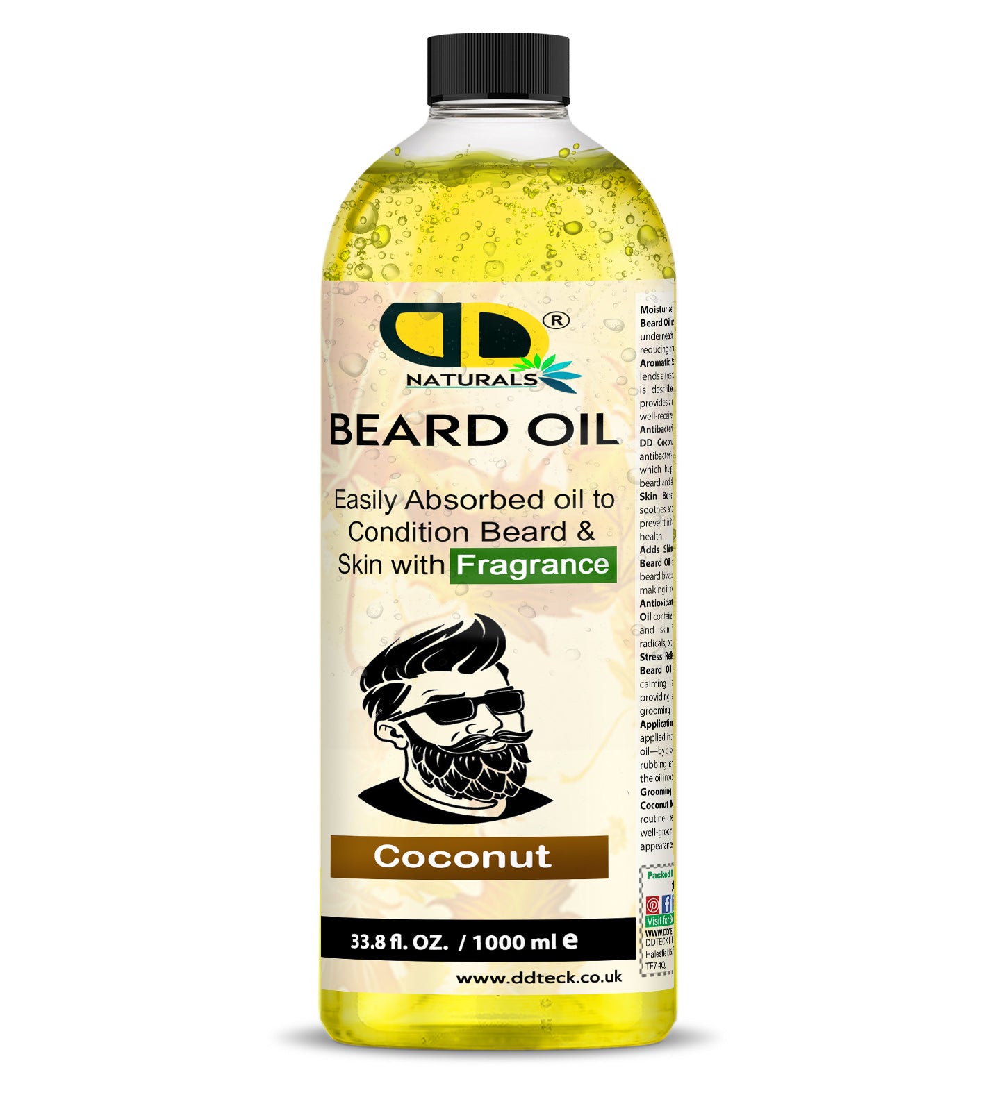 Coconut Beard Essential Oil | Deep Hydration, Growth Support & Smooth Beard Care for Men