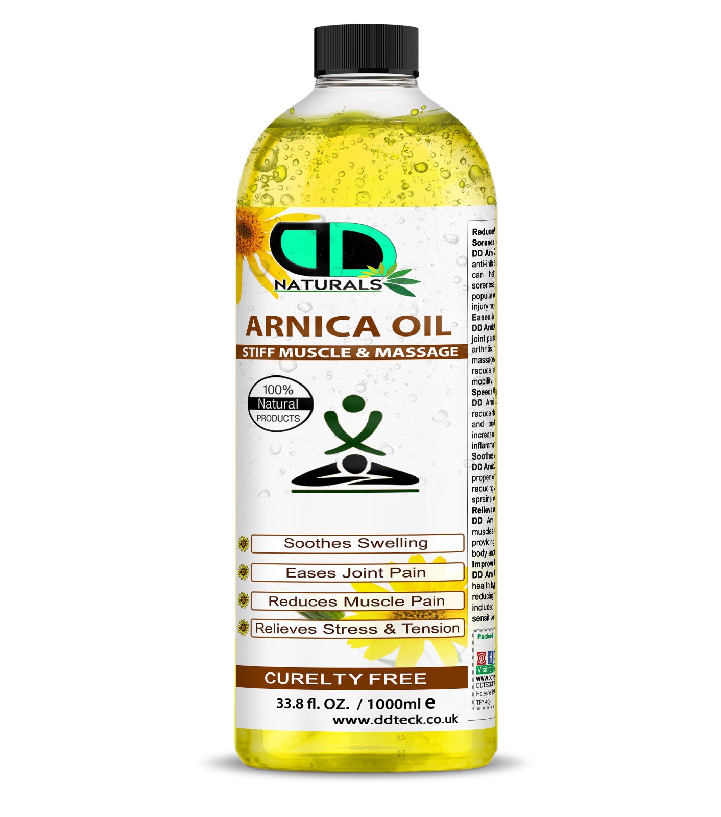 Arnica Massage Oil – Natural Botanical Oil for Relaxation, Muscle Comfort & Daily Body Care