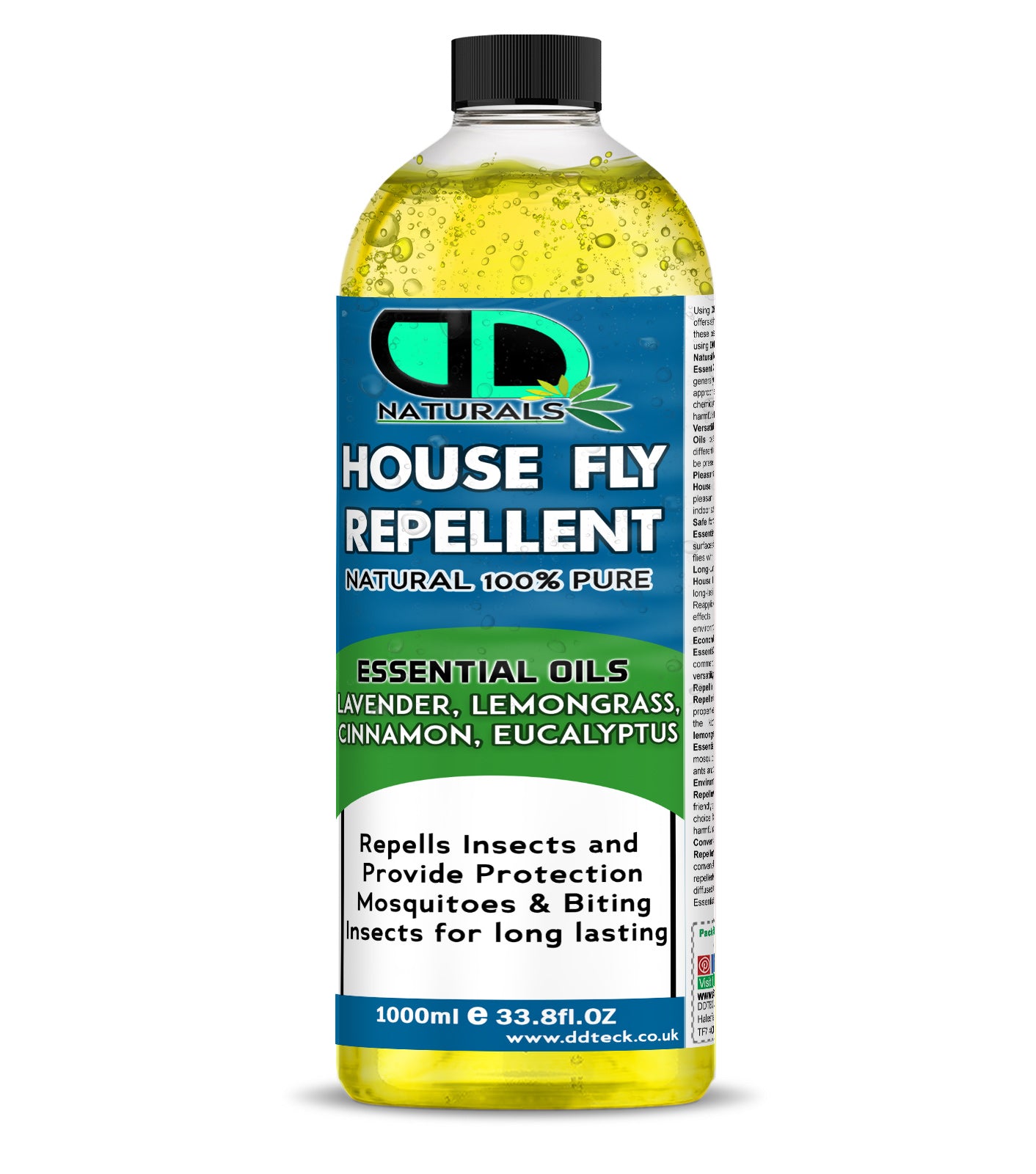 House Fly Repellent Oil – Natural Essential Oil Fly &Insect Protection with Lavender, Lemongrass, Eucalyptus &amp; Cinnamon