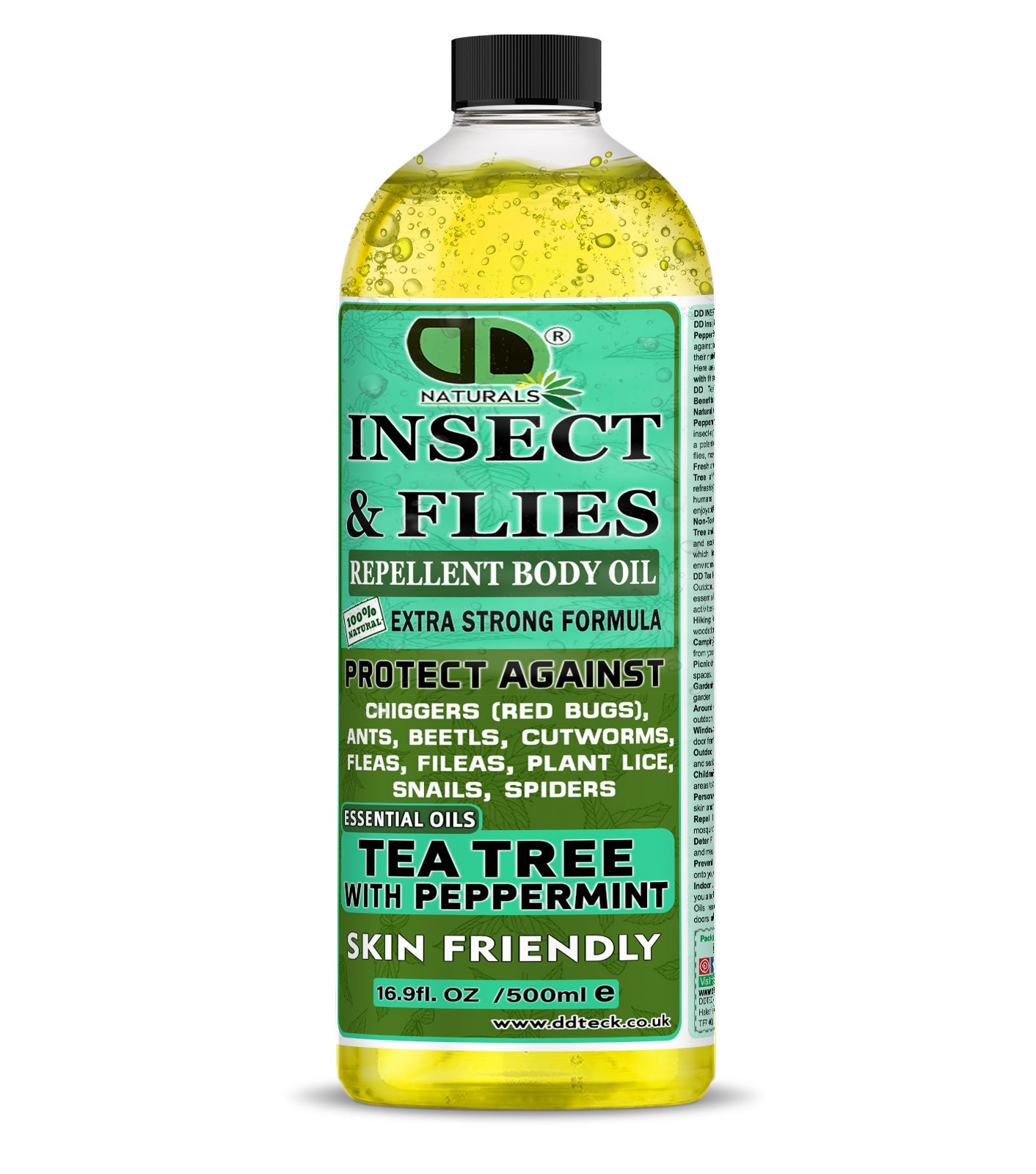 Natural Insect Repellent Spray with Tea Tree & Peppermint Essential Oils | Non-Toxic Mosquito, Fly, Tick & Flea Protection
