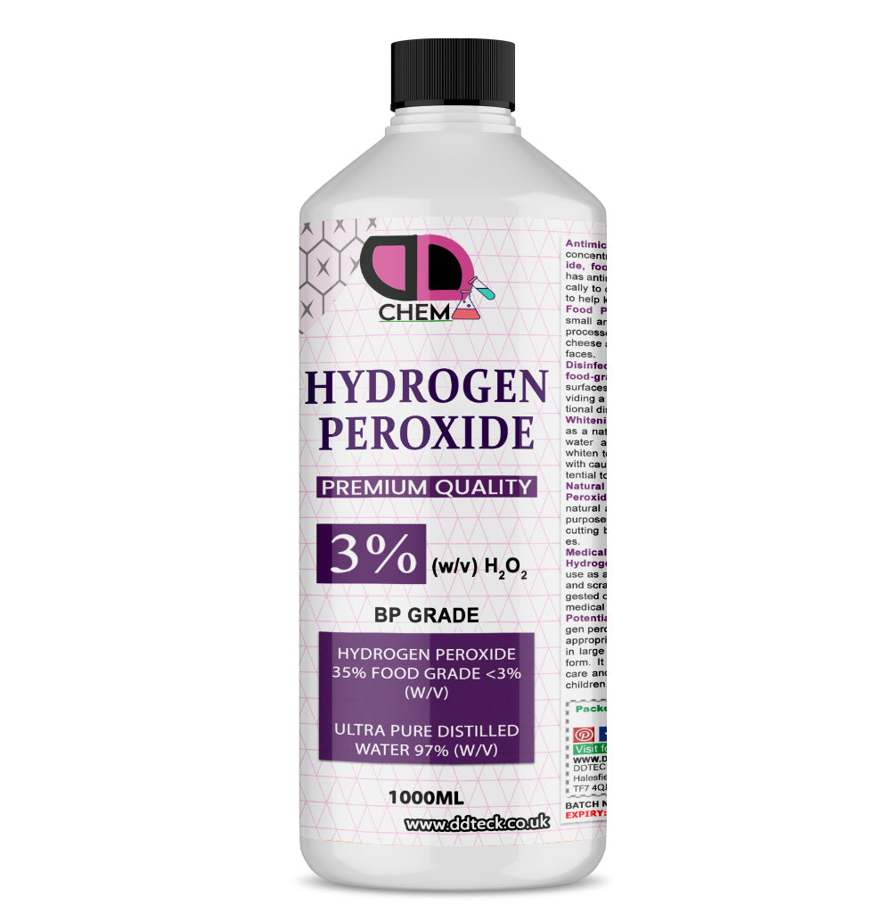 Hydrogen Peroxide 3% – Food Grade, Non-Toxic, Pure & Multipurpose Solution