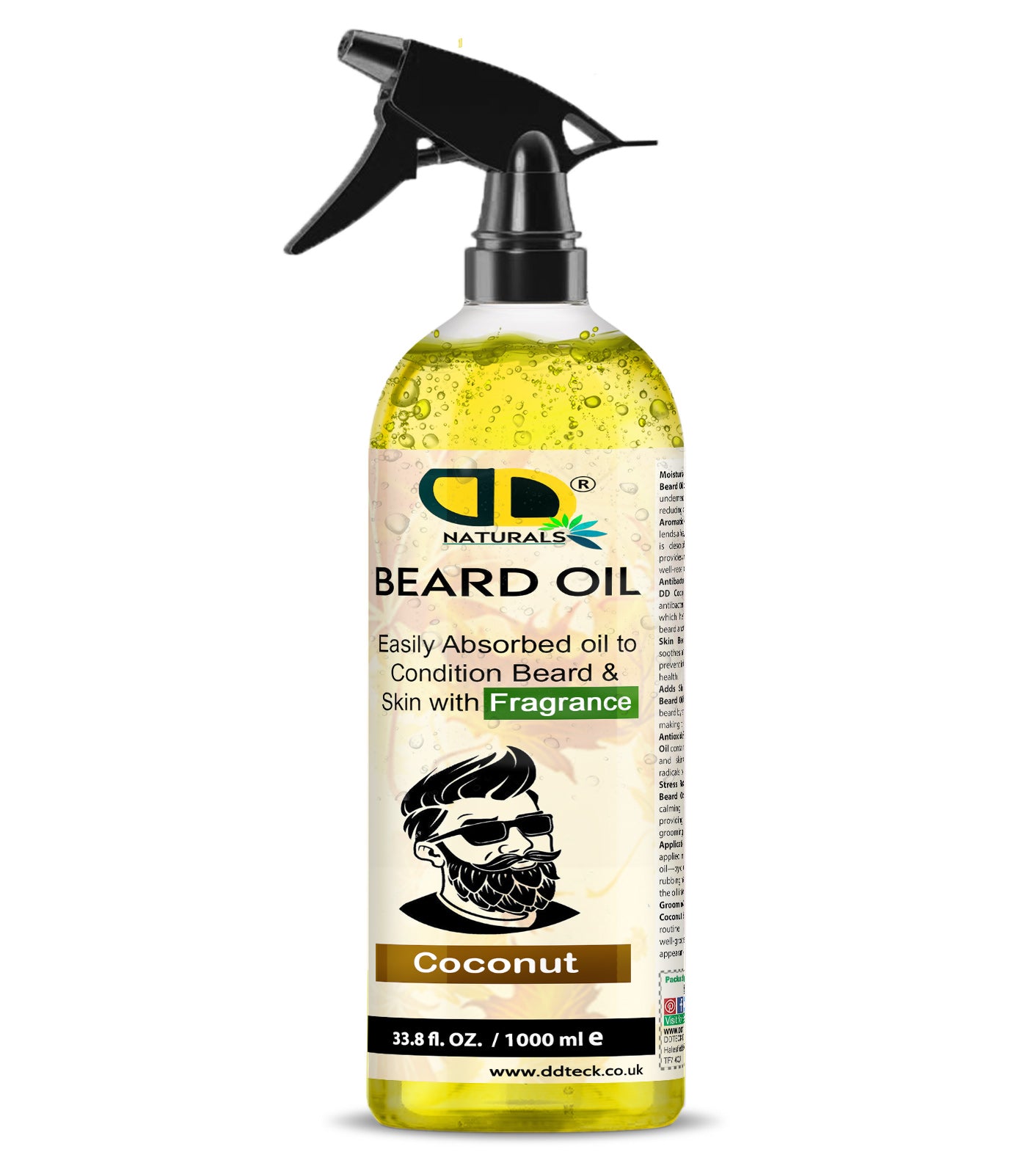 Coconut Beard Essential Oil | Deep Hydration, Growth Support & Smooth Beard Care for Men