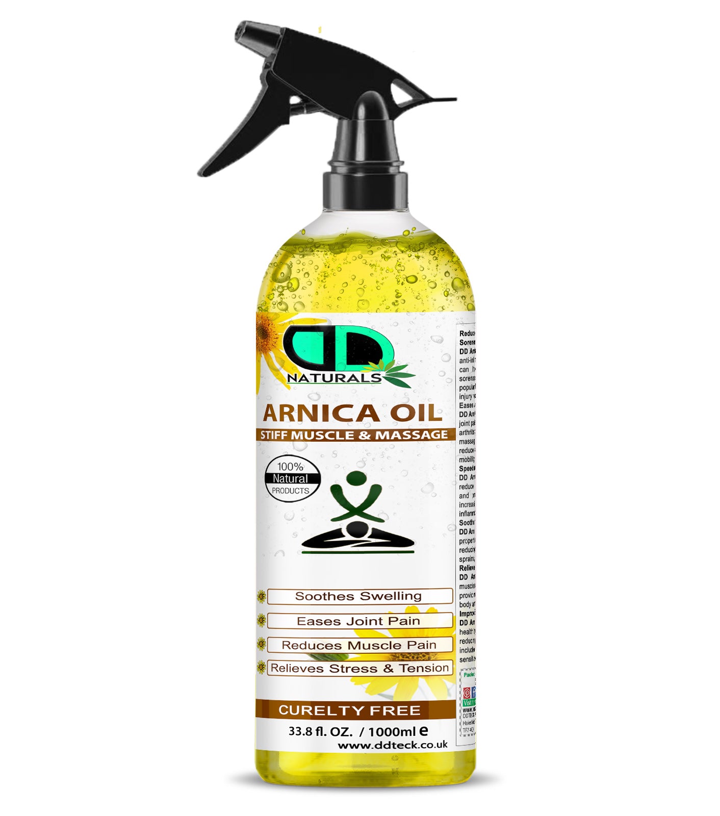Arnica Massage Oil – Natural Botanical Oil for Relaxation, Muscle Comfort & Daily Body Care