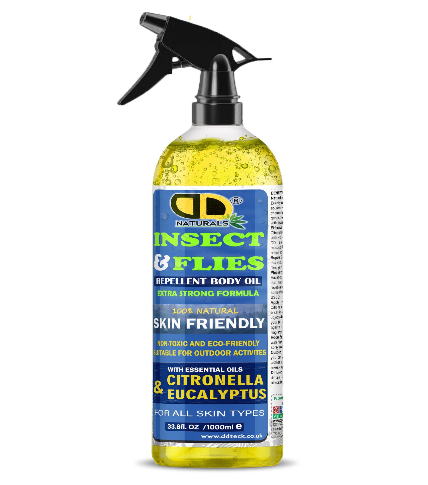 Insect Repellent with Citronella & Eucalyptus Essential Oil – Natural Mosquito & Insect Protection