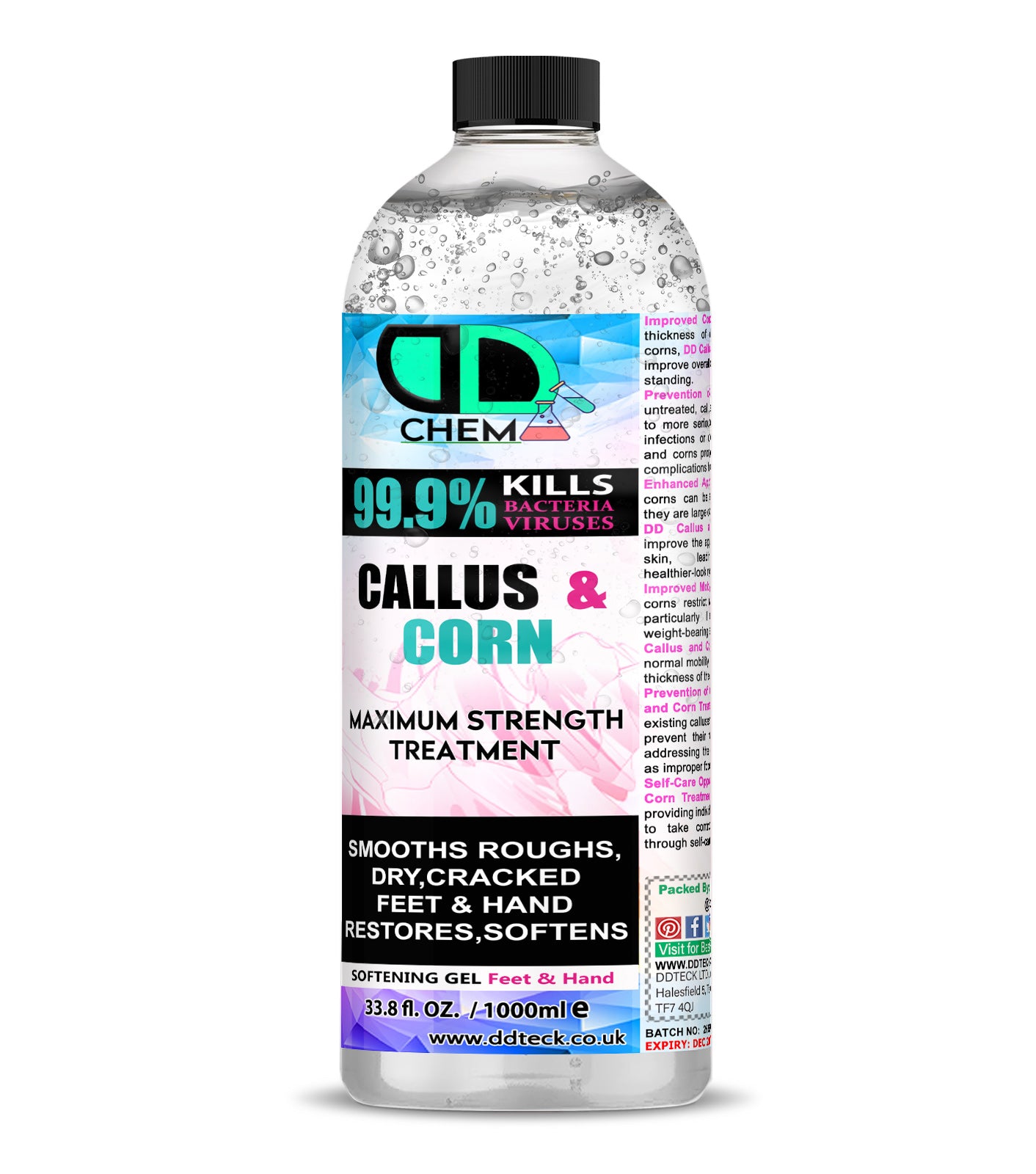 Callus & Corn Maximum Strength Treatment – Softening Gel for Feet & Hands