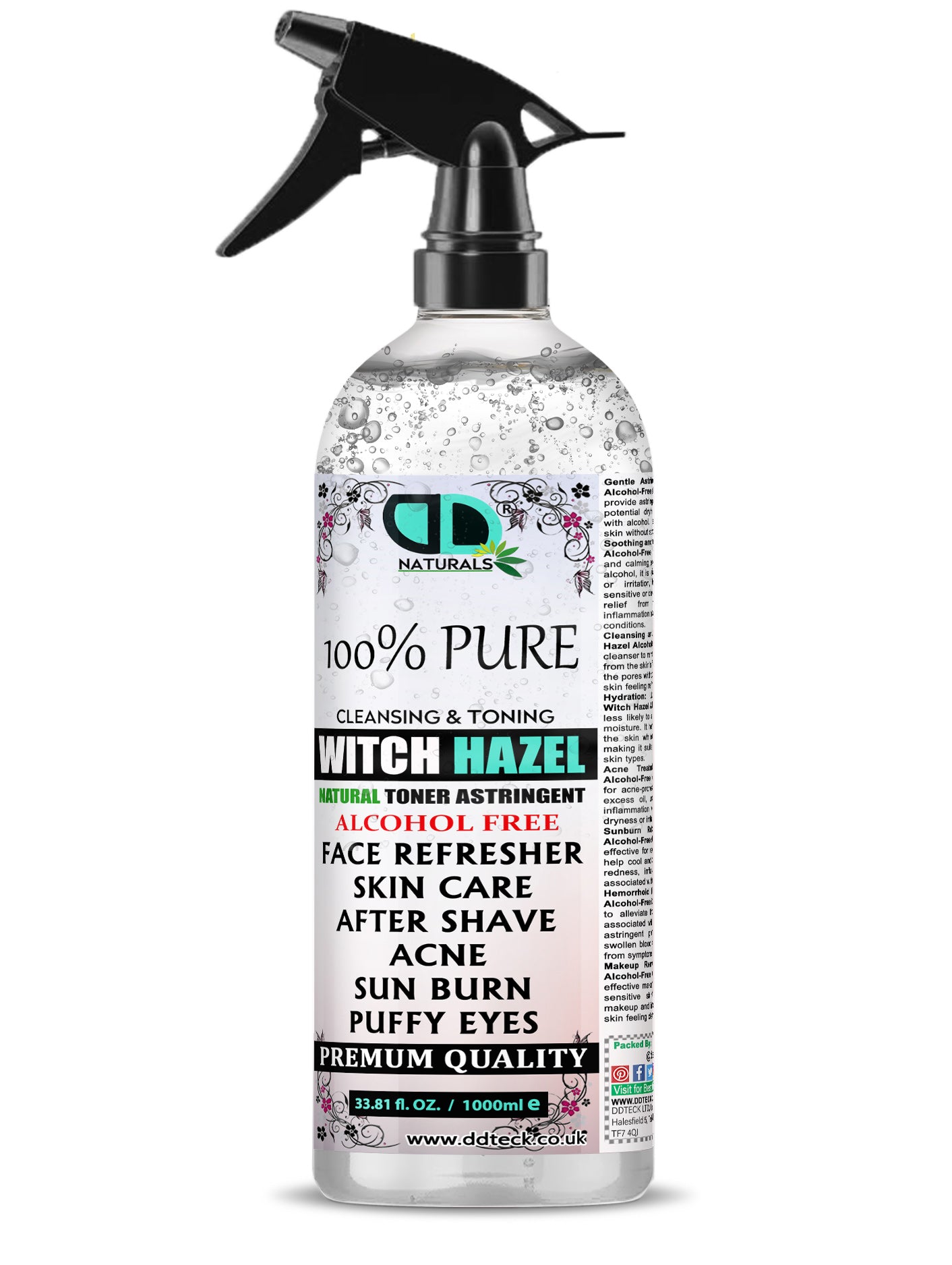 Witch Hazel Alcohol-Free Toner | Gentle, Natural Skin Toning for Sensitive & Acne-Prone Skin
