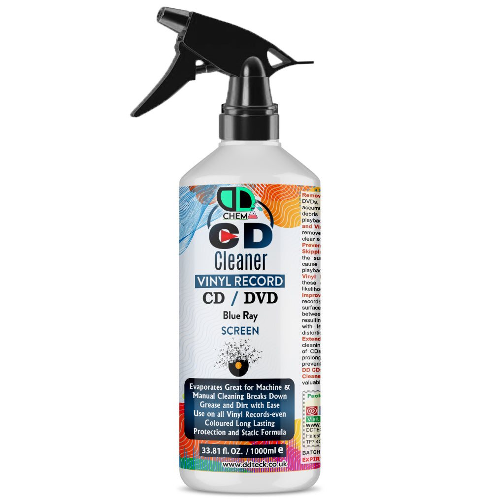 CD, DVD & Vinyl Record Cleaner | Restores Sound & Picture Quality, Protects Media & Playback Equipment