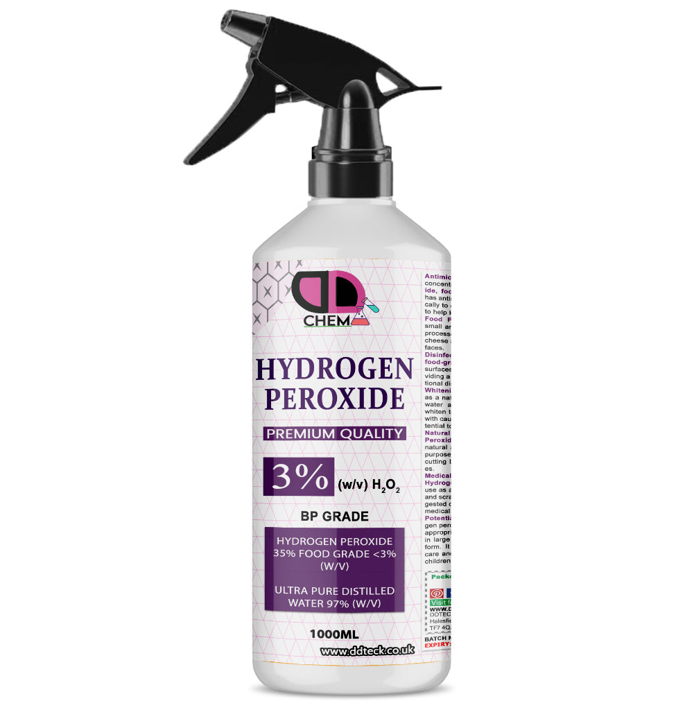 Hydrogen Peroxide 3% – Food Grade, Non-Toxic, Pure & Multipurpose Solution