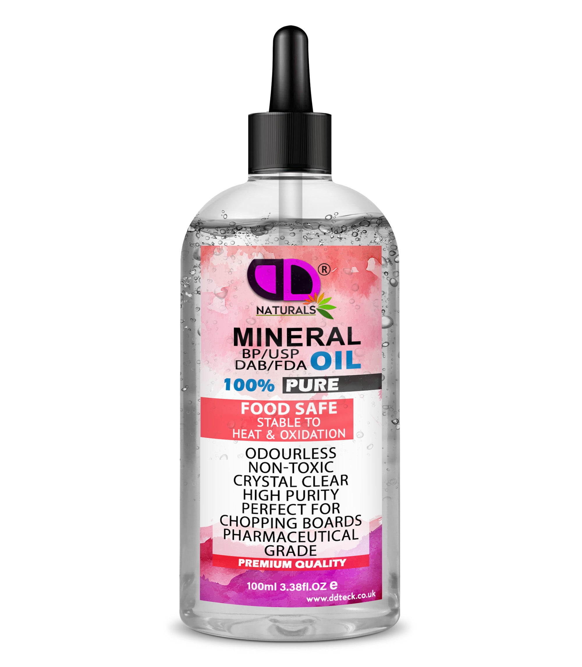 Mineral Oil BP/USP – Food Safe, Multi-Purpose Mineral Oil for Chopping Board, Wood, Leather, Skin, Hair & Household Care