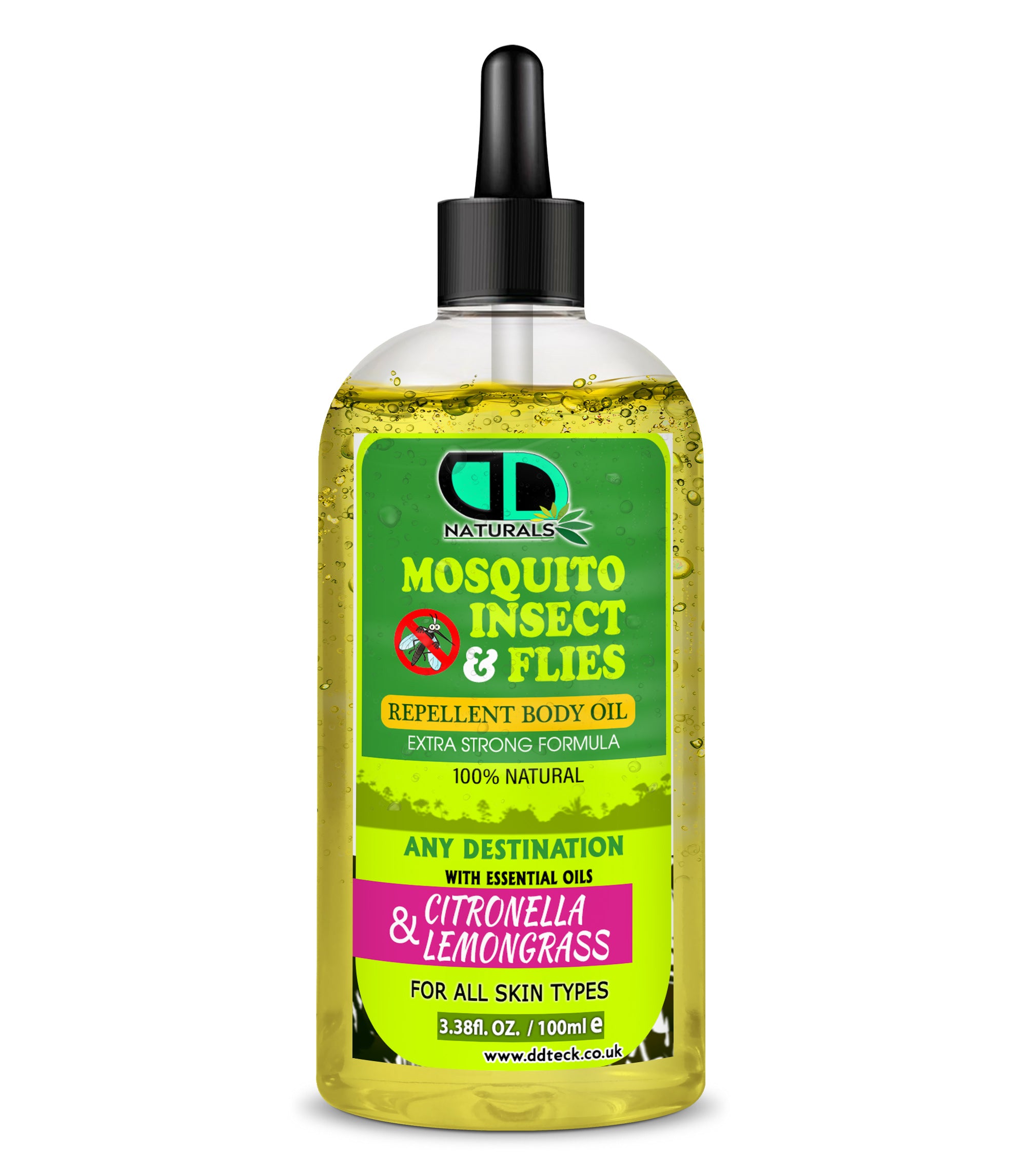 Insect Repellent with Lemongrass & Citronella | Natural, Skin-Friendly Protection from Mosquitoes & Biting Insects