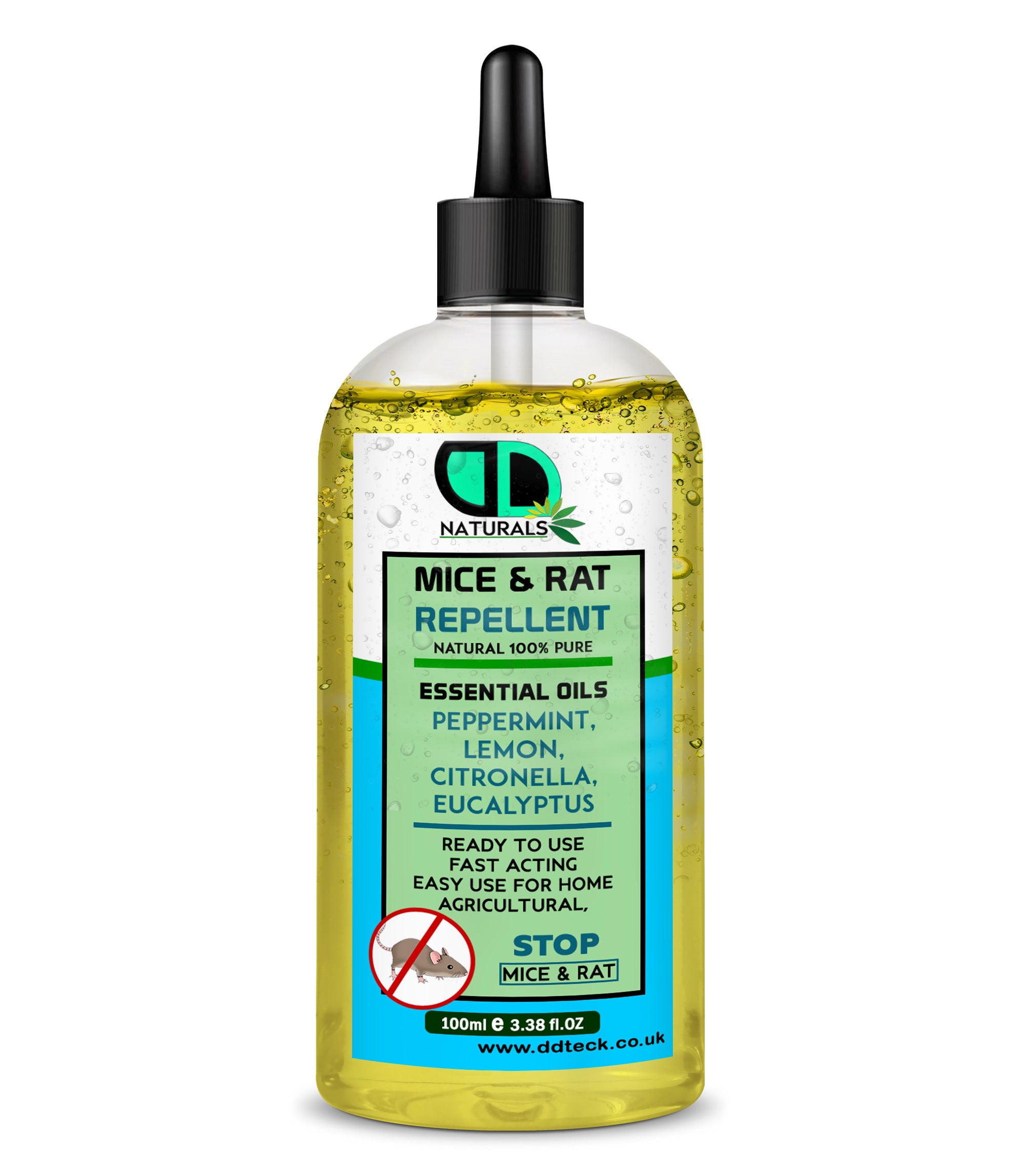 Mice & Rat Repellent Spray | Natural Essential Oil Rodent Deterrent | Peppermint, Lemon, Citronella & Eucalyptus