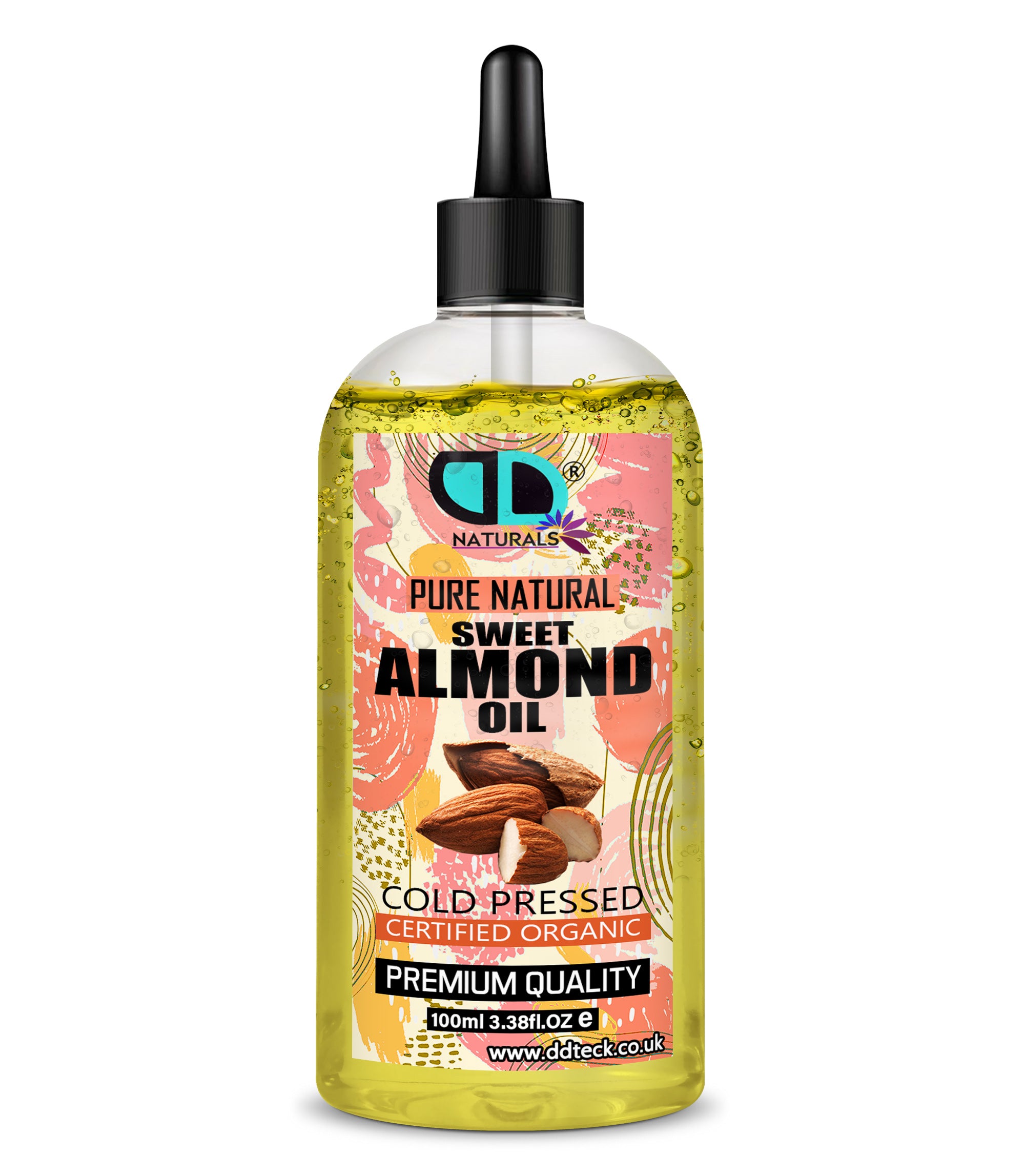 Pure Natural Sweet Almond Oil - Cold Pressed & Certified Organic
