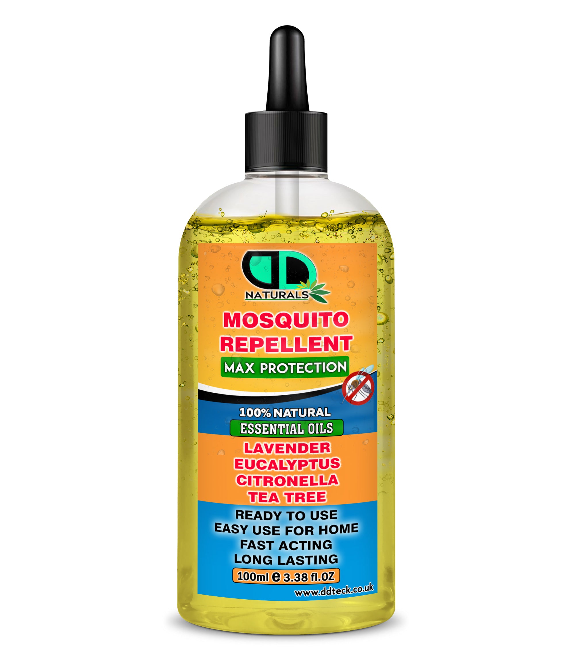 Mosquito Repellent Diffuser Oil | Natural Essential Oil Blend with Lavender, Eucalyptus, Citronella & Tea Tree