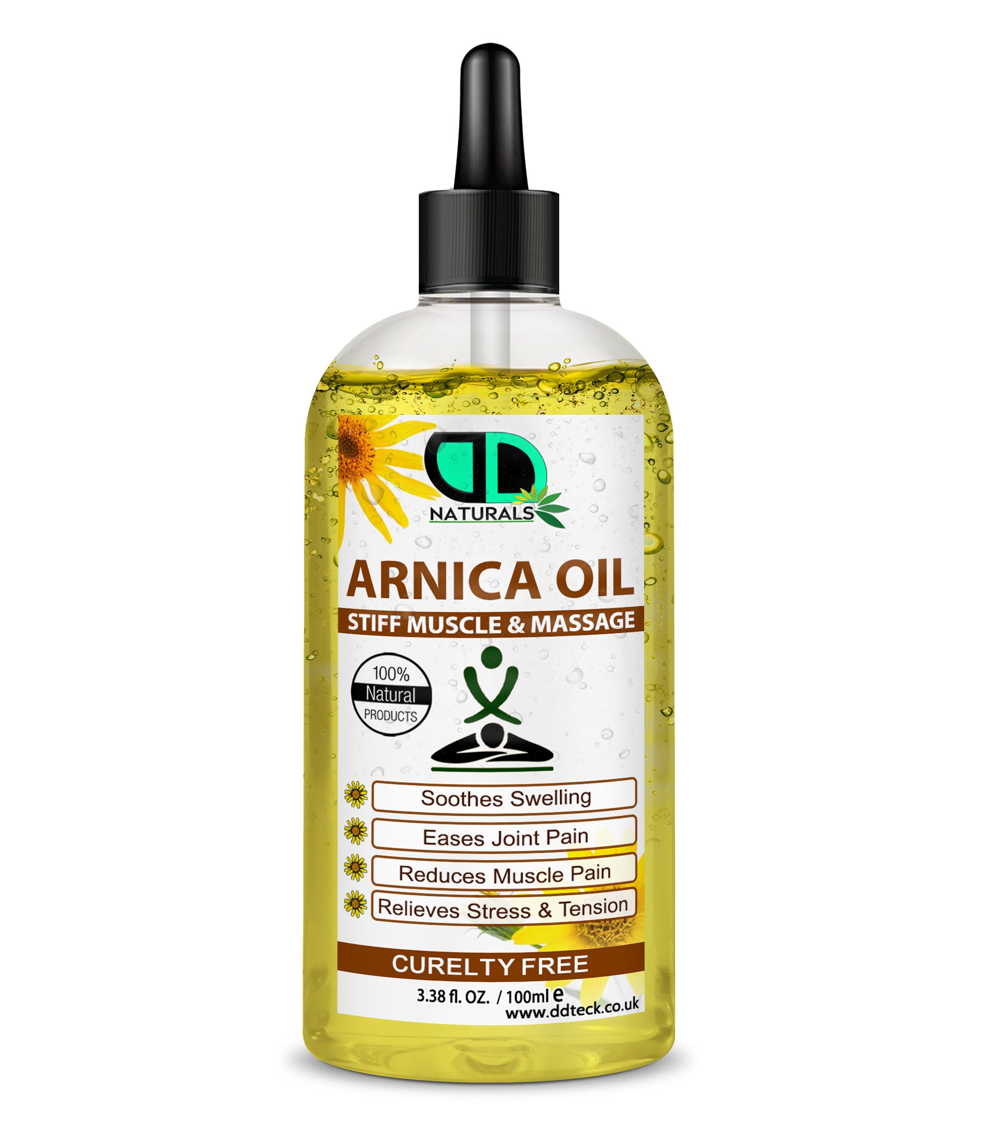 Arnica Massage Oil – Natural Botanical Oil for Relaxation, Muscle Comfort & Daily Body Care