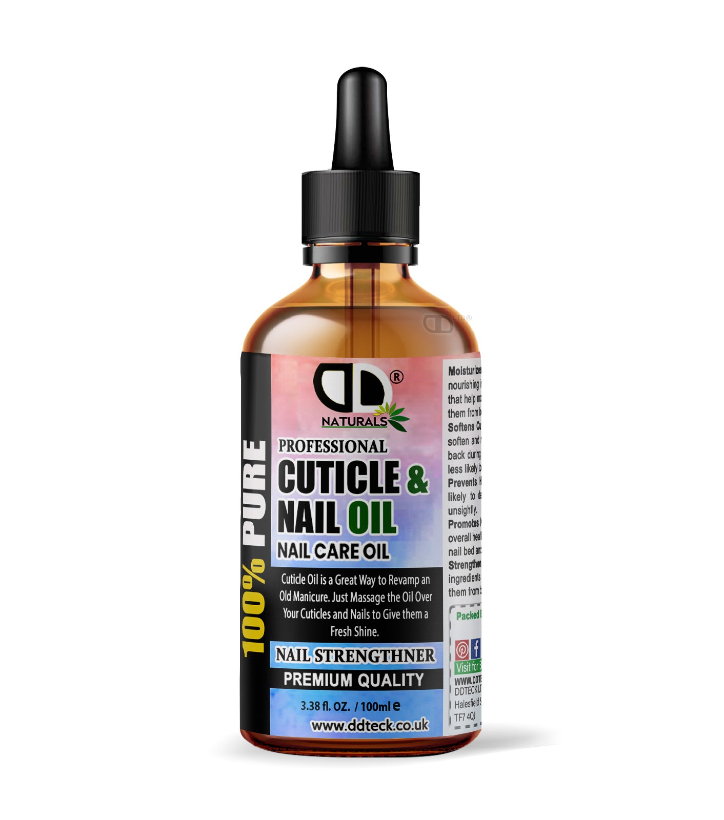 100% Pure Professional Cuticle & Nail Oil – Premium Nail Strengthened