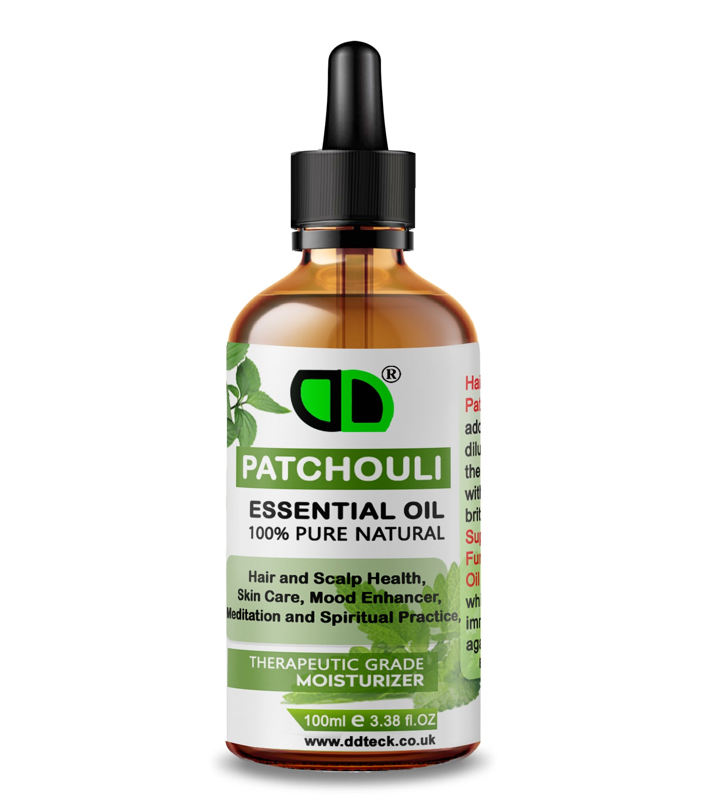 100% Pure Natural Patchouli Essential Oil - Therapeutic Grade