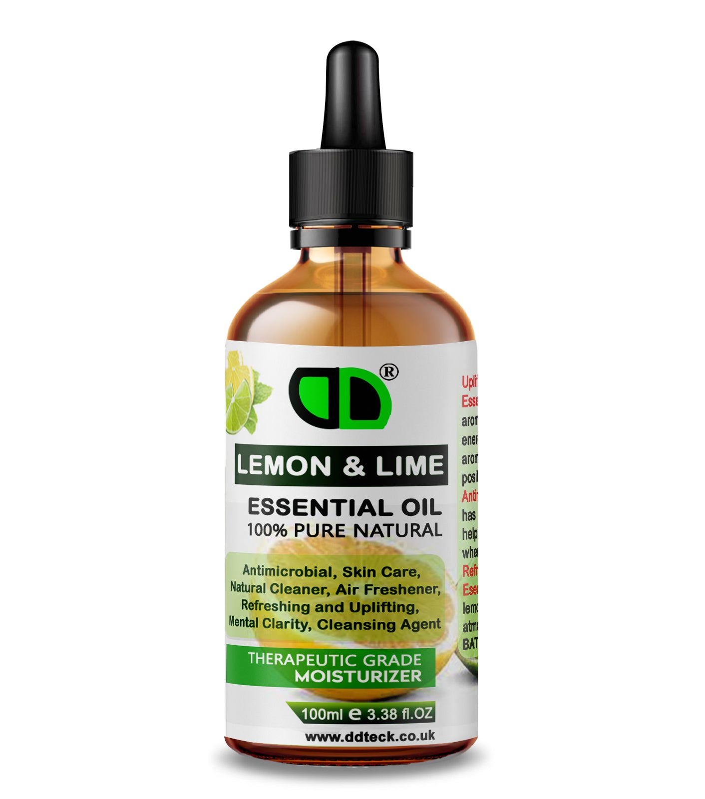 100% Pure Natural Lemon & Lime Essential Oil – Therapeutic Grade Moisturizer