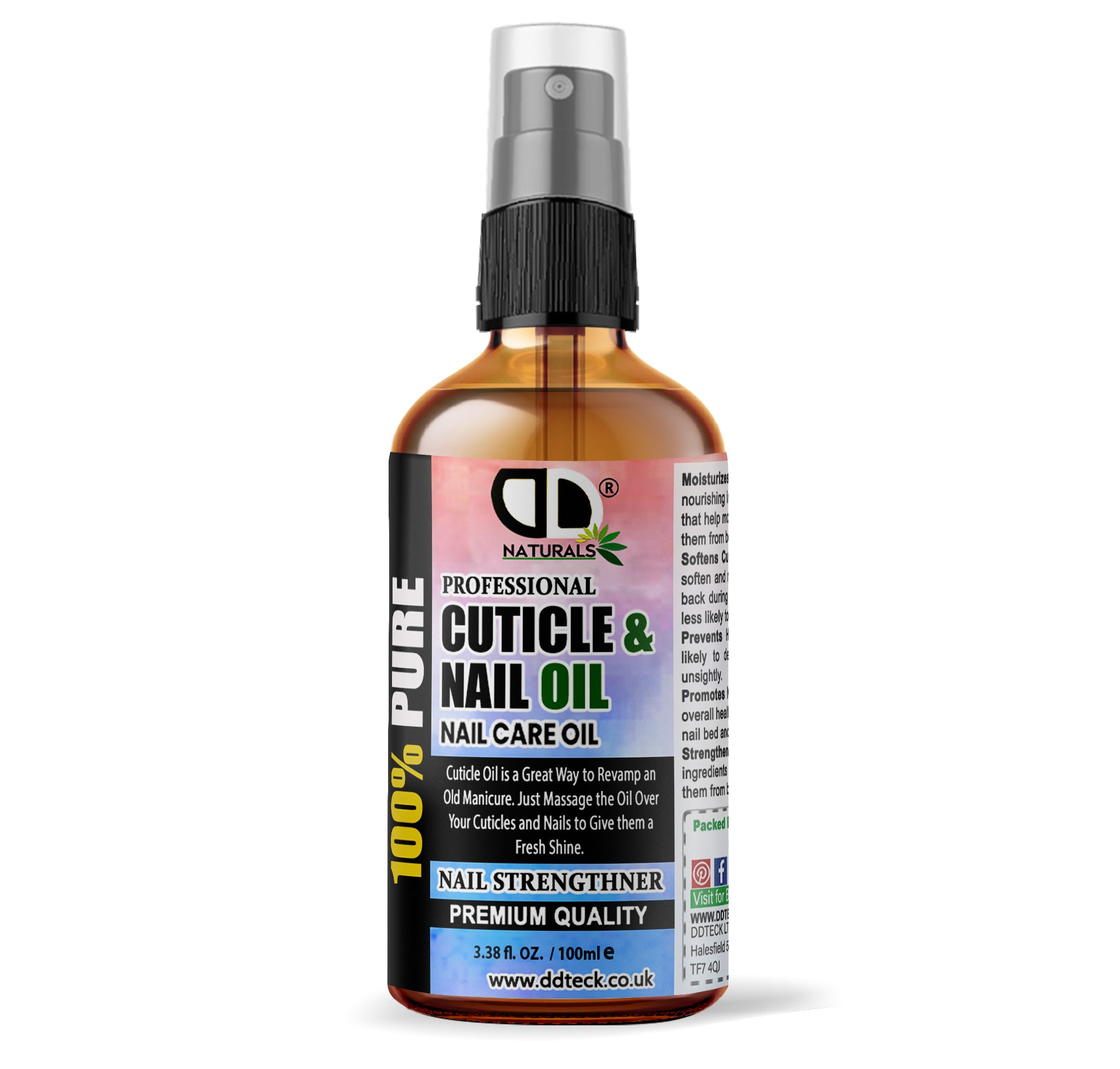 100% Pure Professional Cuticle & Nail Oil – Premium Nail Strengthened