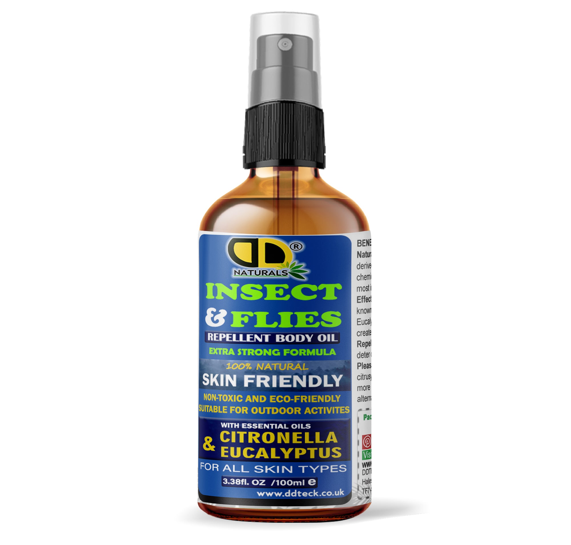 Insect Repellent with Citronella & Eucalyptus Essential Oil – Natural Mosquito & Insect Protection