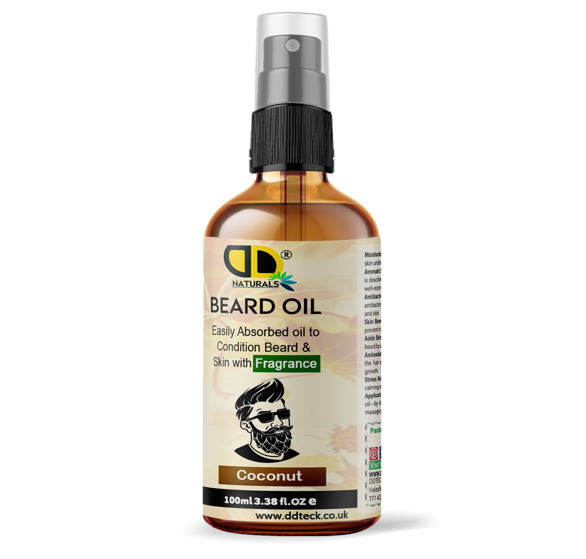 Coconut Beard Essential Oil | Deep Hydration, Growth Support & Smooth Beard Care for Men