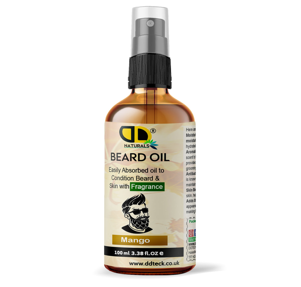 Mango Beard Oil – Lightweight Conditioning Oil with Fragrance for Beard & Skin - Test