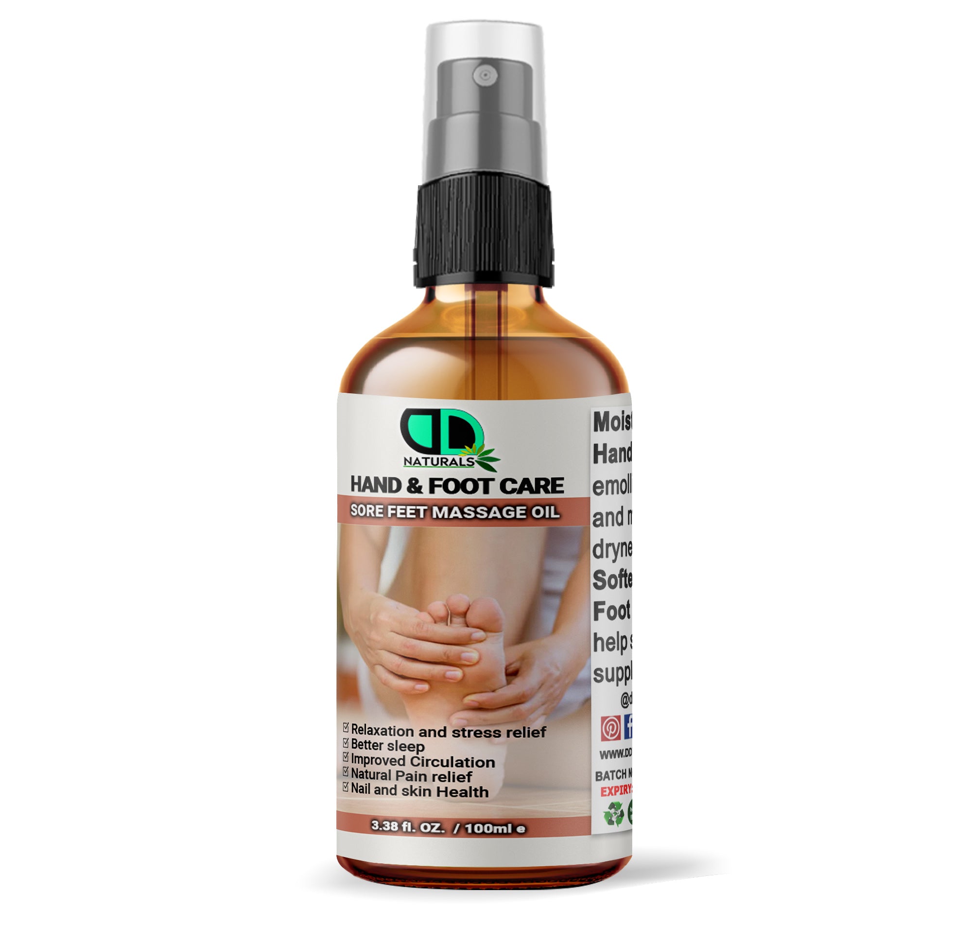 Hand & Foot Care – Sore Feet Massage Oil