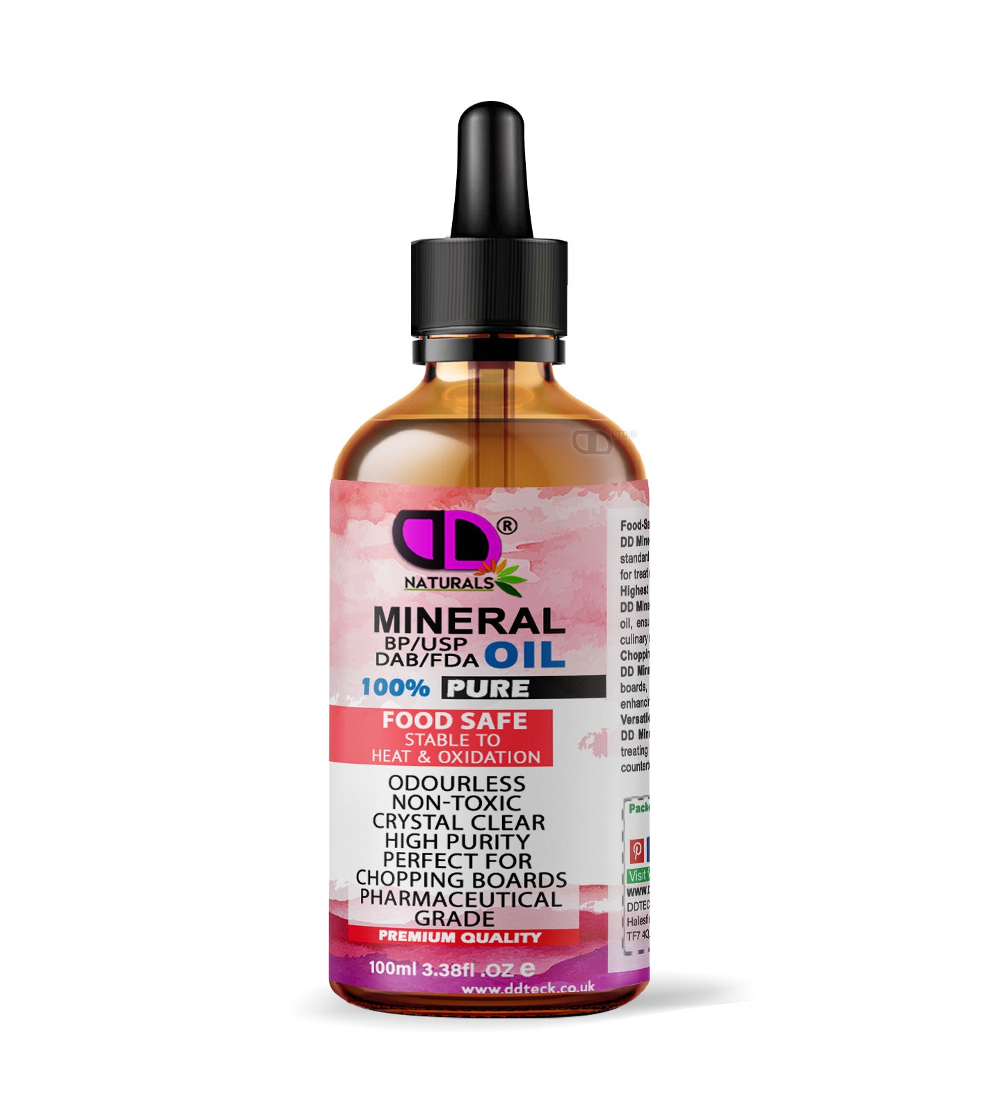 Mineral Oil BP/USP – Food Safe, Multi-Purpose Mineral Oil for Chopping Board, Wood, Leather, Skin, Hair & Household Care