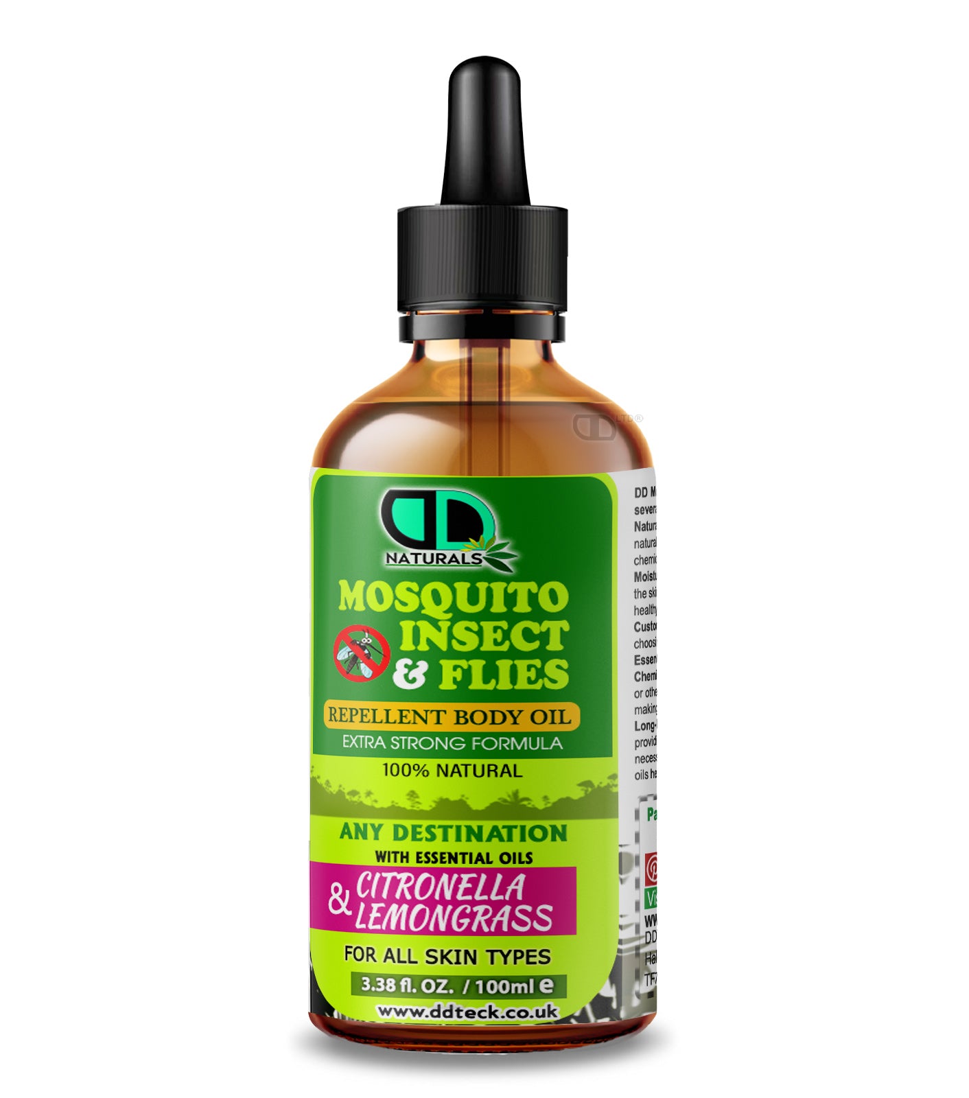 Insect Repellent with Lemongrass & Citronella | Natural, Skin-Friendly Protection from Mosquitoes & Biting Insects