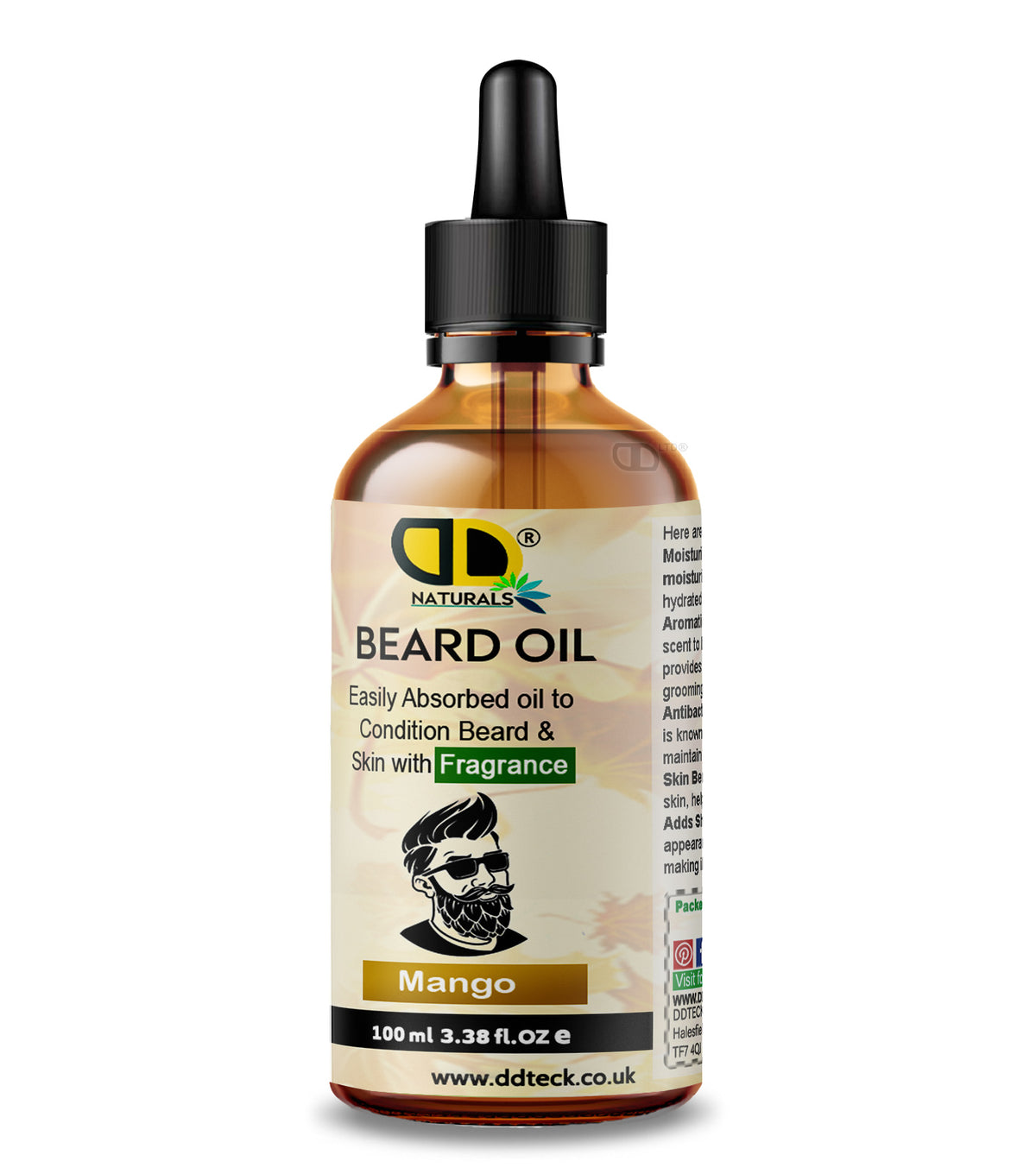 Mango Beard Oil – Lightweight Conditioning Oil with Fragrance for Beard & Skin - Test