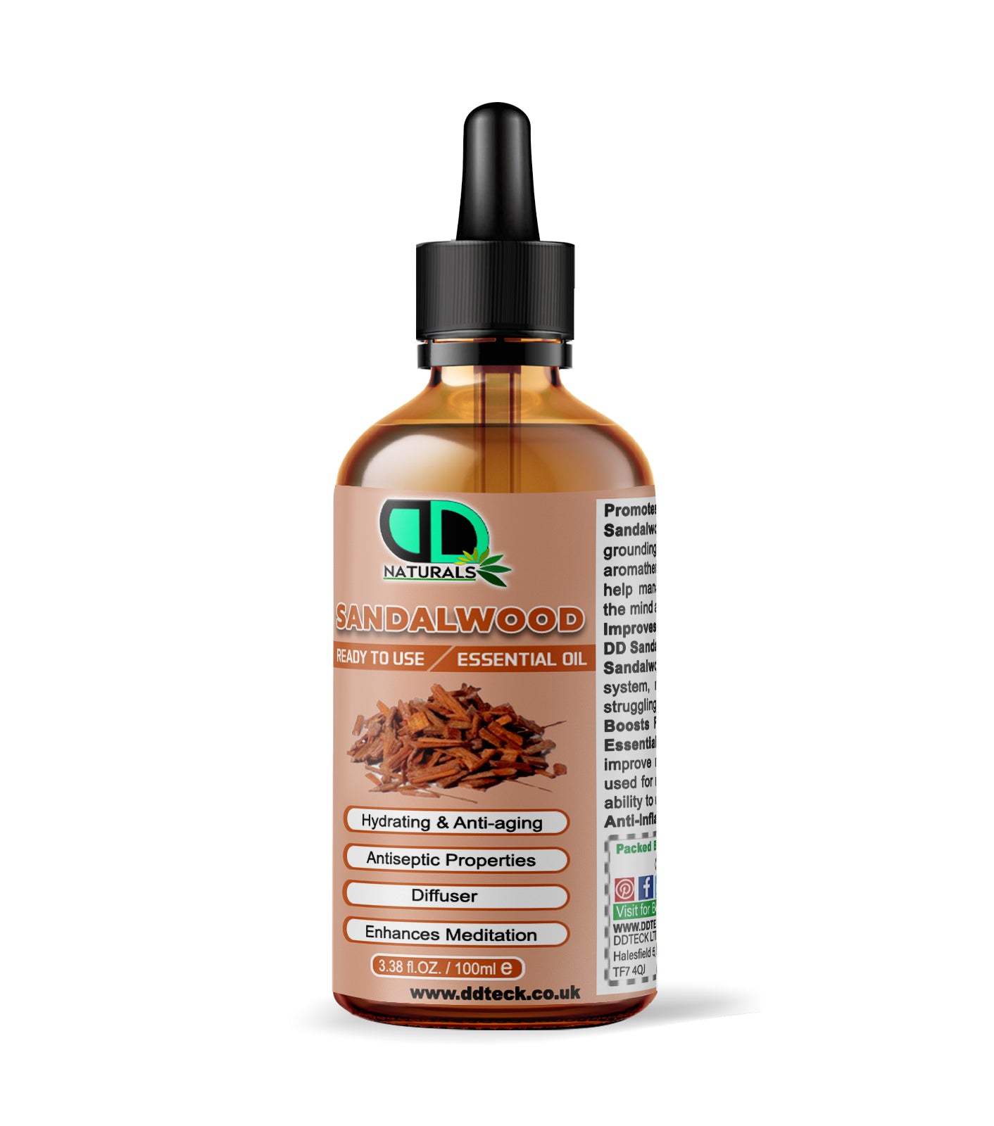 Sandalwood Essential Oil - Ready to Use Hydrating & Anti-aging Formula