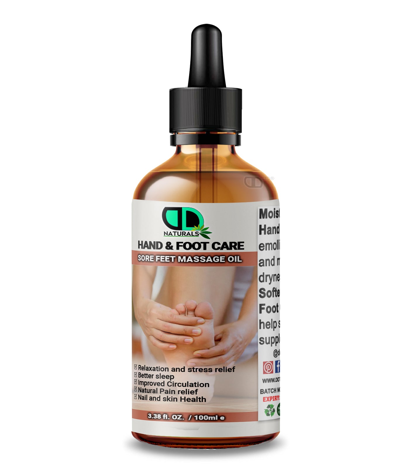 Hand & Foot Care – Sore Feet Massage Oil