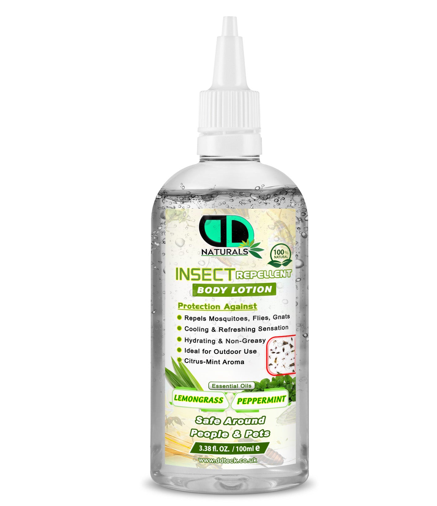 Insect Repellent Body Lotion - Natural Lemongrass & Peppermint Protection