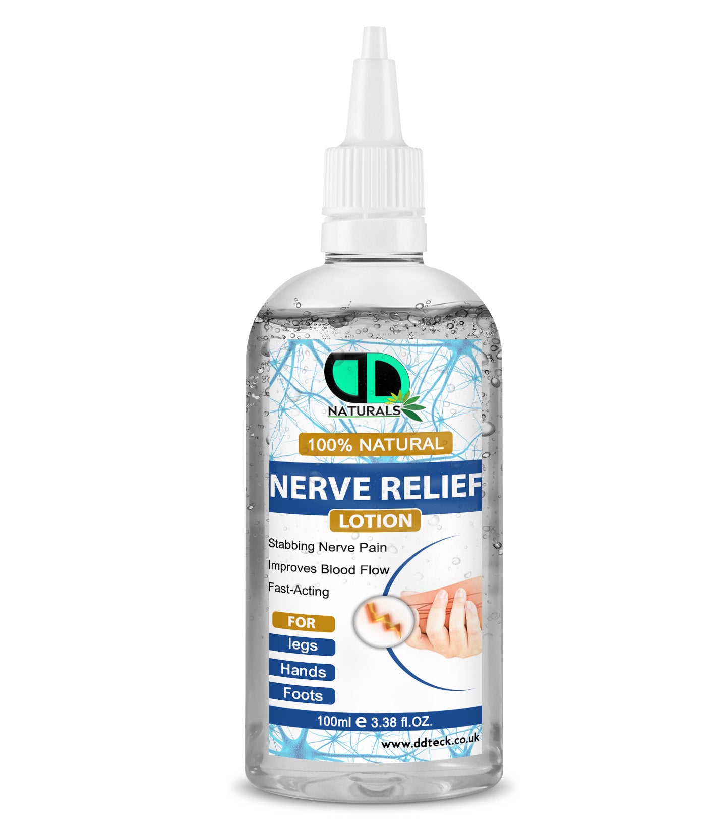 100% Natural Nerve Relief Lotion – Fast-Acting Support for Legs, Hands & Feet
