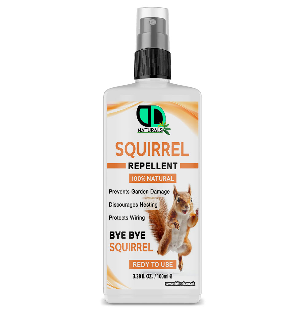 Natural Squirrel Repellent Spray – Non-Toxic, Humane & Long-Lasting Indoor and Outdoor Pest Control