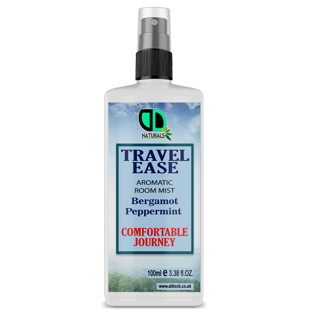 Travel Ease Aromatic Room Mist – Bergamot & Peppermint for a Comfortable Journey