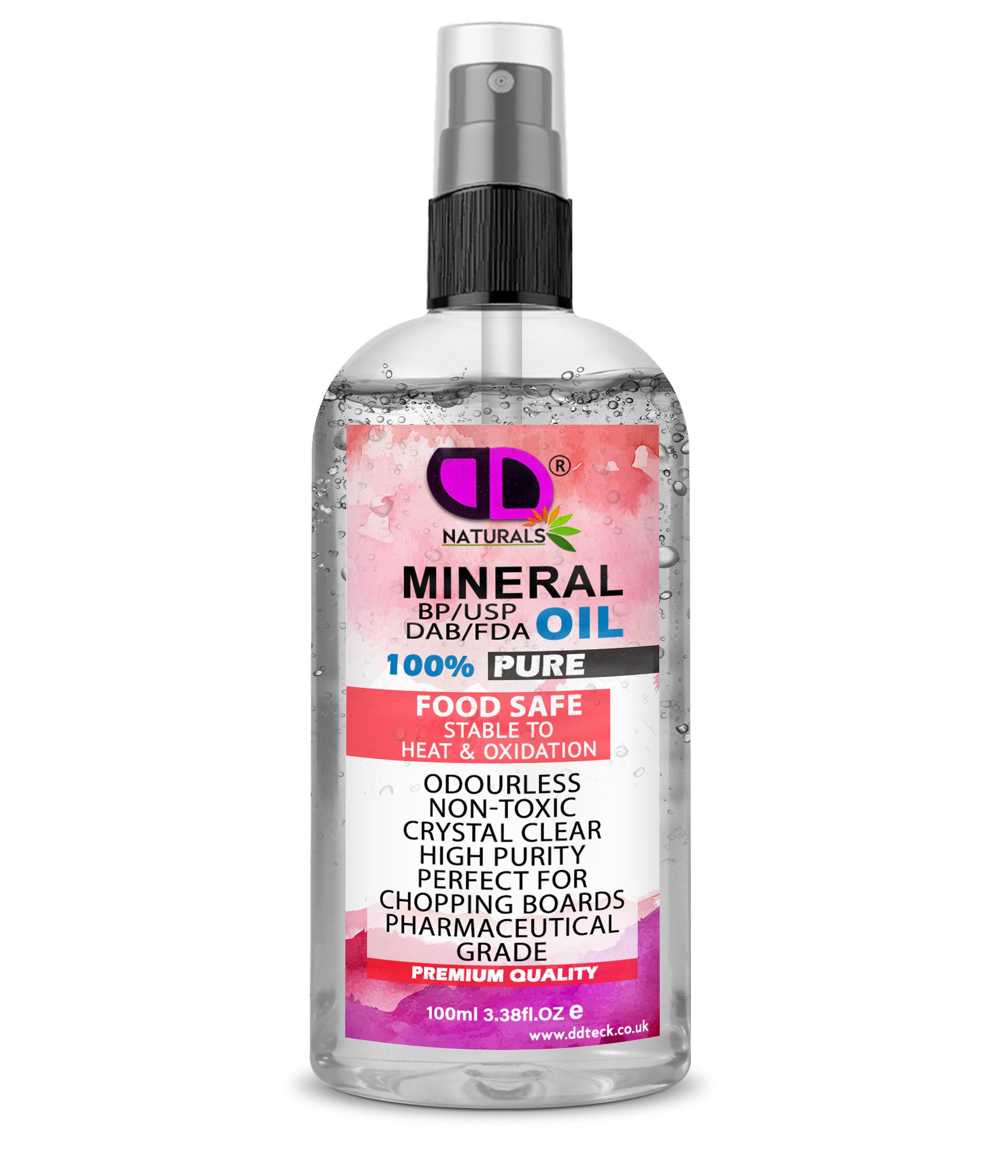 Mineral Oil BP/USP – Food Safe, Multi-Purpose Mineral Oil for Chopping Board, Wood, Leather, Skin, Hair & Household Care