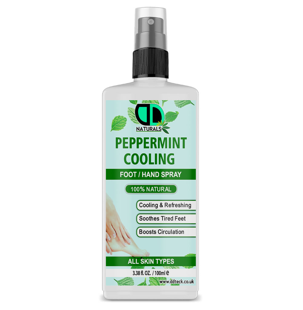 Peppermint Cooling Foot & Hand Spray | Instant Cooling Relief, Odor Control & Skin Refreshment