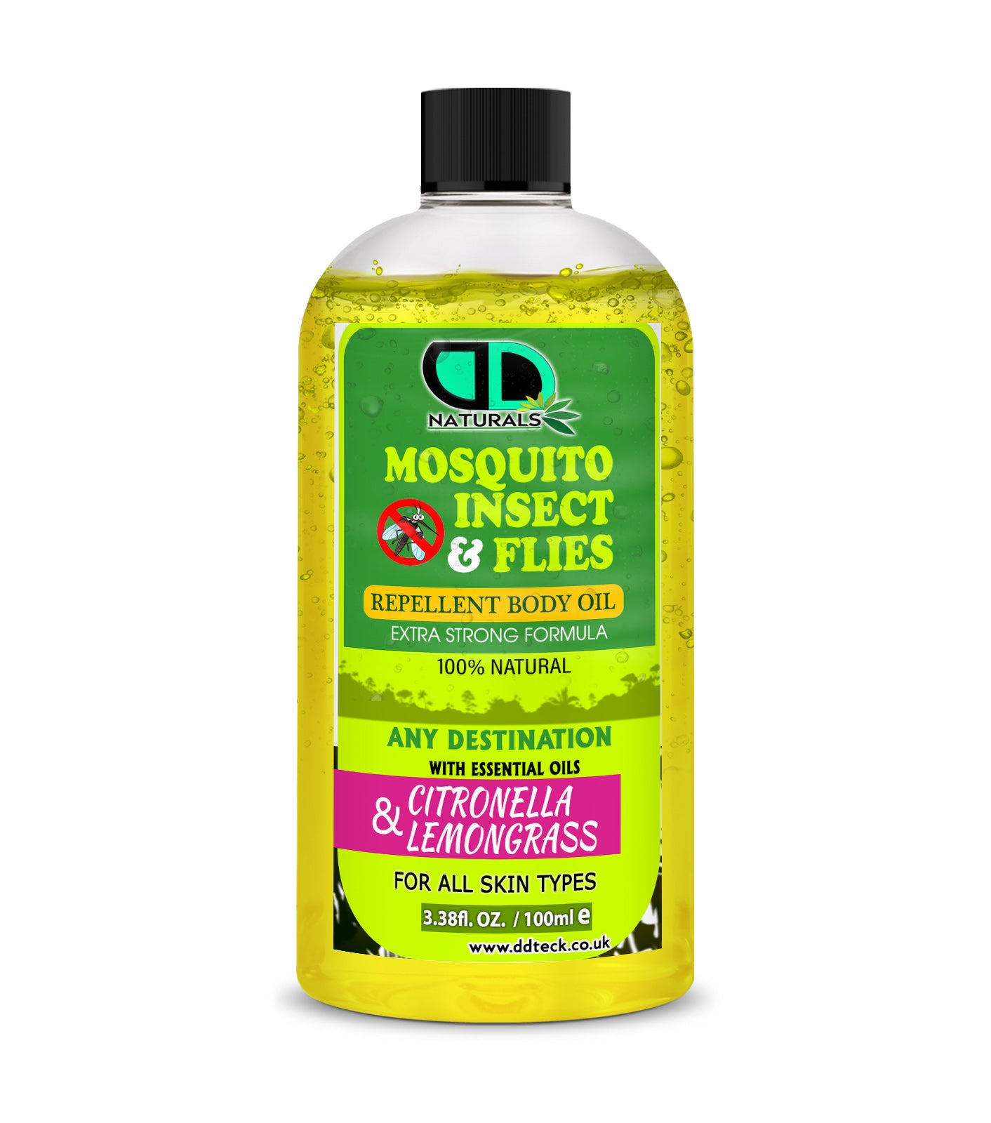 Insect Repellent with Lemongrass & Citronella | Natural, Skin-Friendly Protection from Mosquitoes & Biting Insects