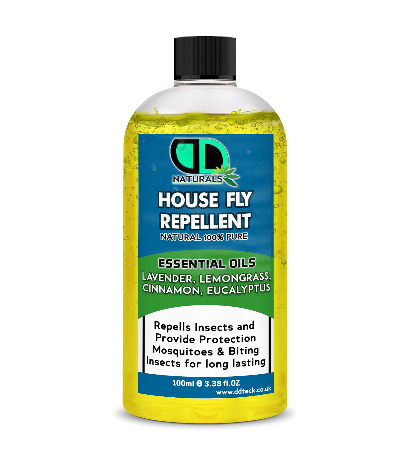 House Fly Repellent Oil – Natural Essential Oil Fly &Insect Protection with Lavender, Lemongrass, Eucalyptus &amp; Cinnamon