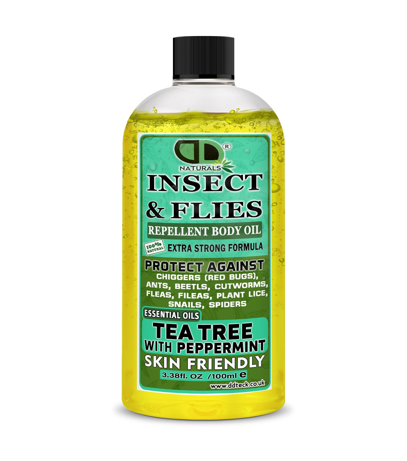 Natural Insect Repellent Spray with Tea Tree & Peppermint Essential Oils | Non-Toxic Mosquito, Fly, Tick & Flea Protection