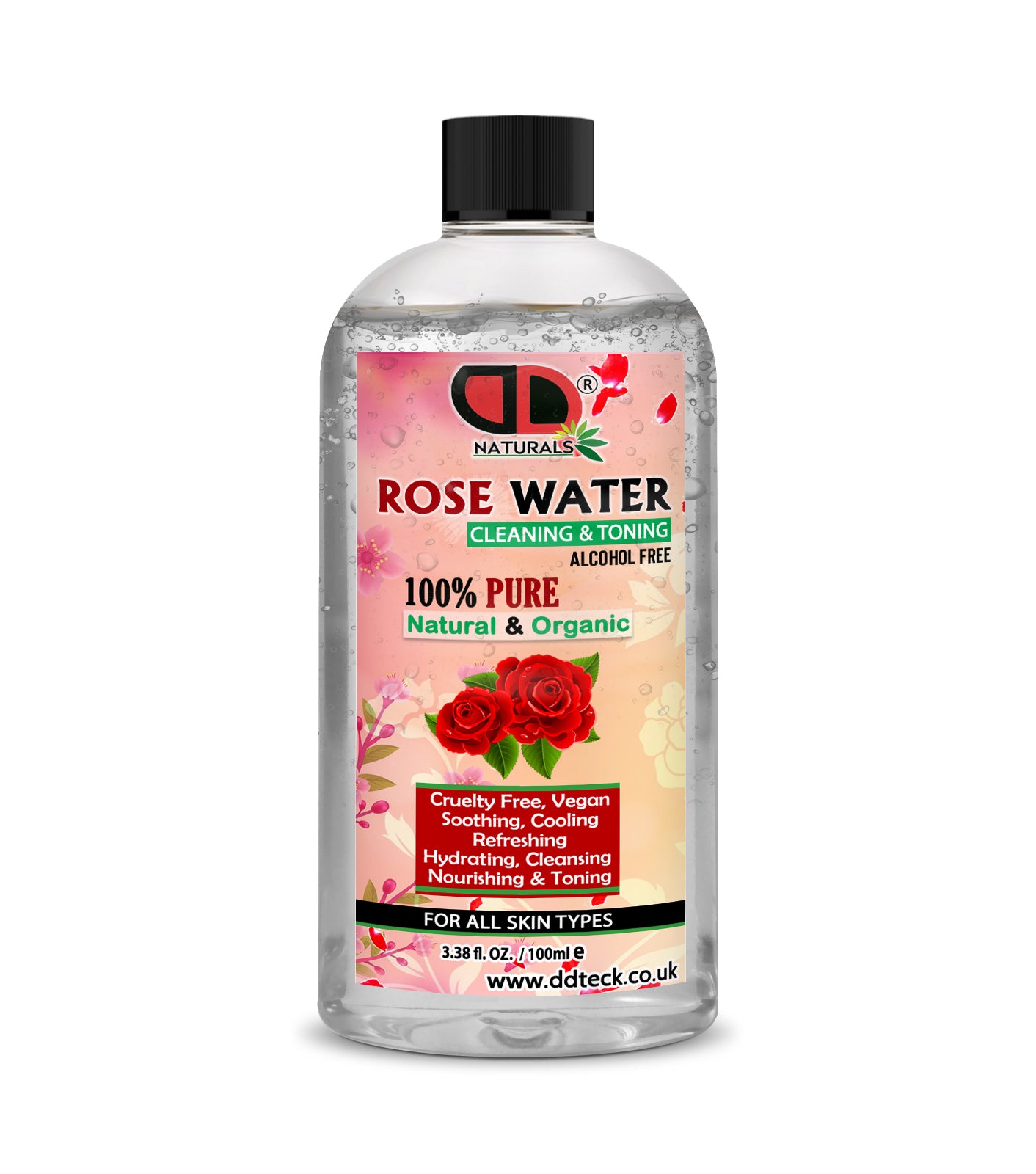 Rose Water Facial Toner Spray | 100% Pure Bulgarian Rose Hydrolat for Hydrated, Glowing Skin